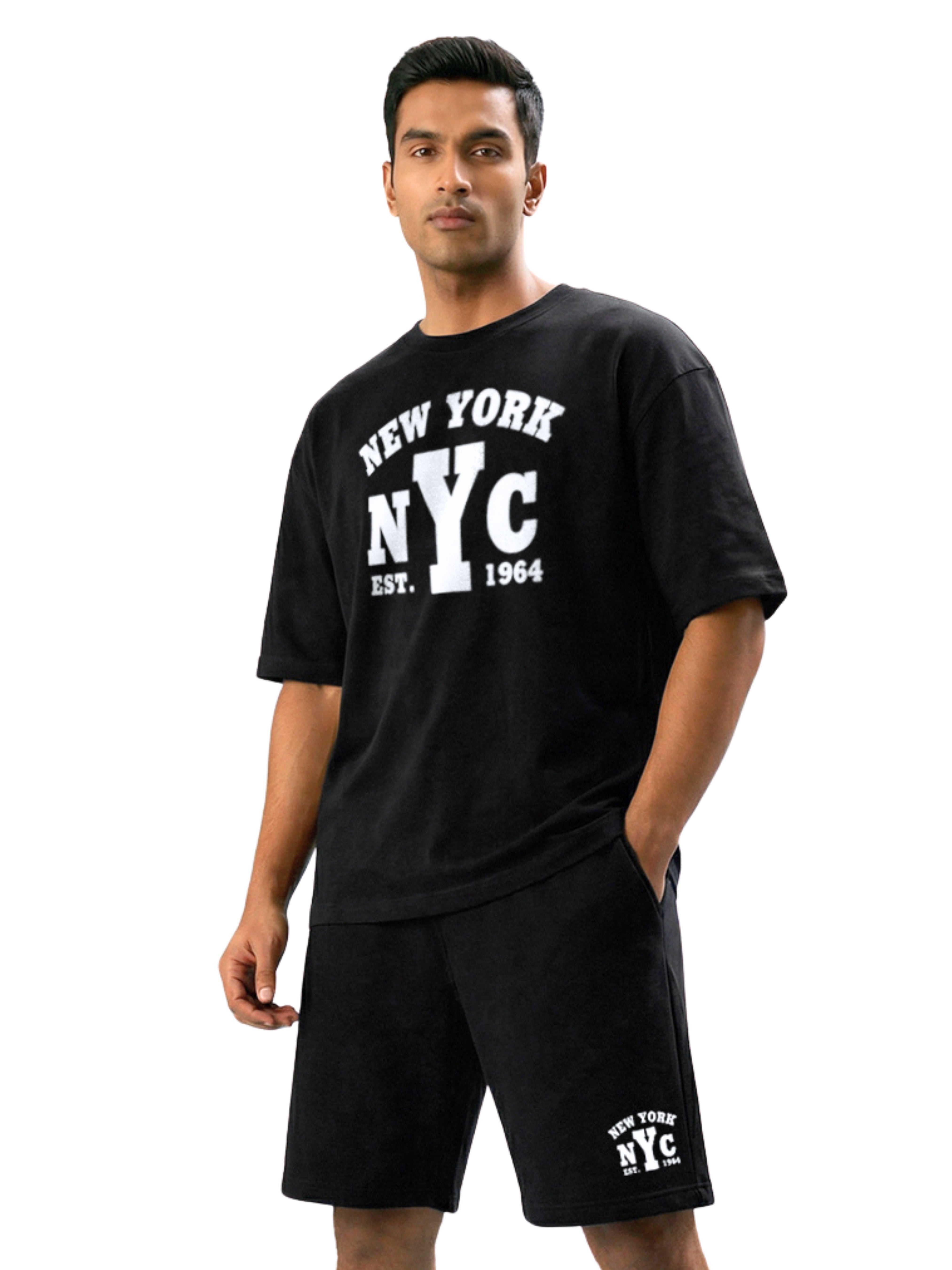 New York Cotton Men's Oversized Coord Sets