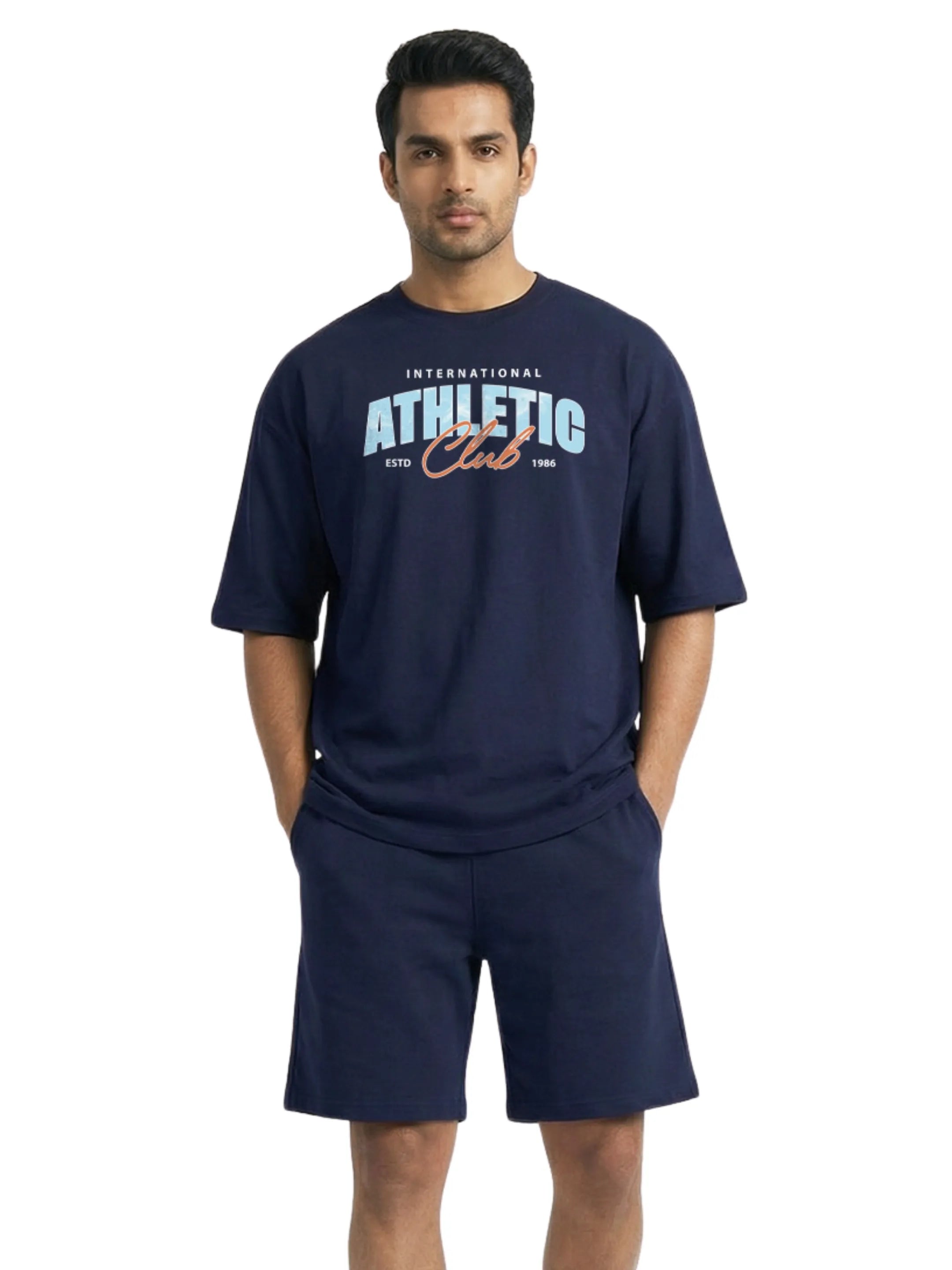 Athletic Cotton Men's Oversized Coord Sets