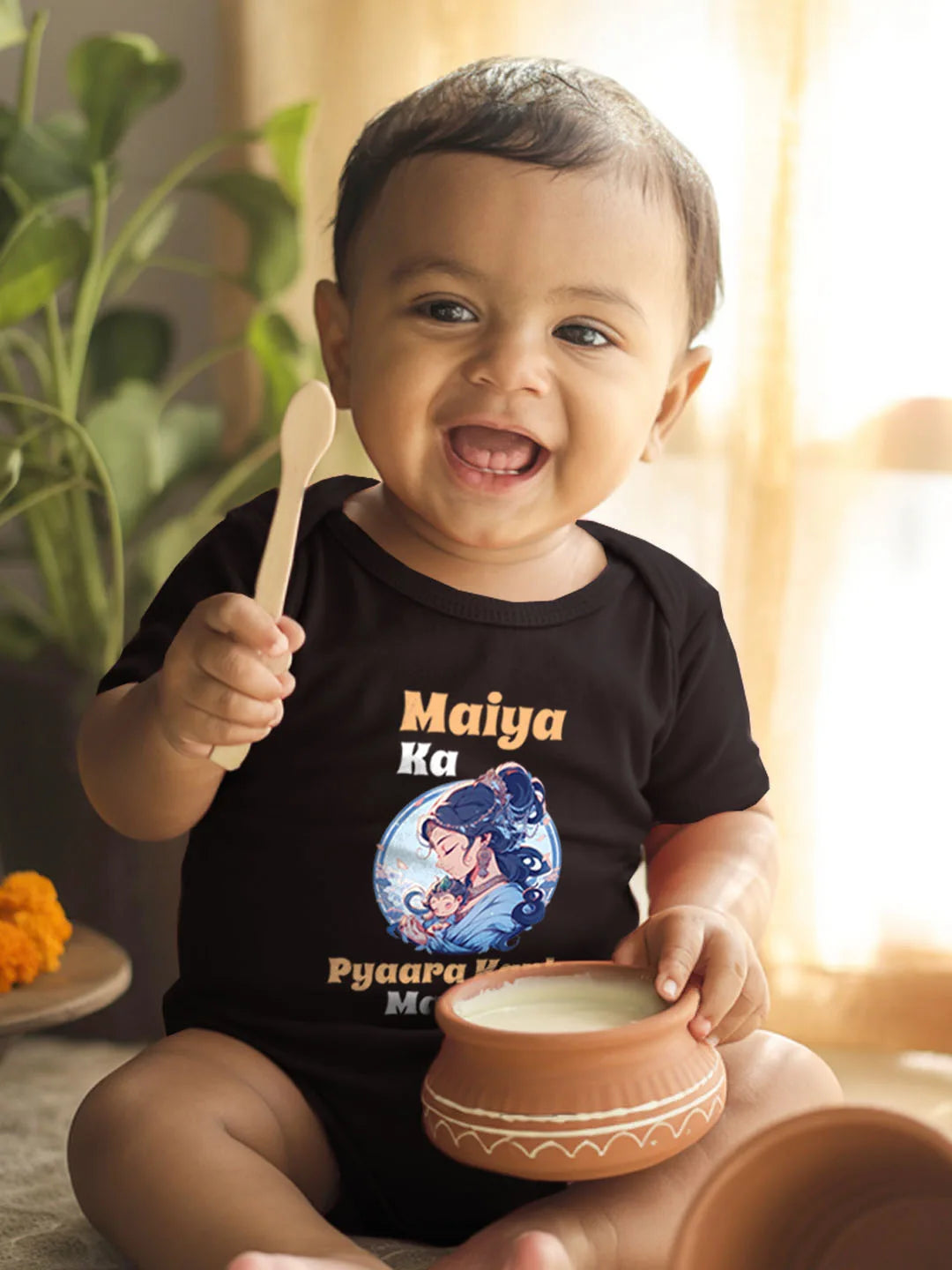 Maiya Ka Pyaara Kanha Baby Romper | Onesies w/ Custom Name