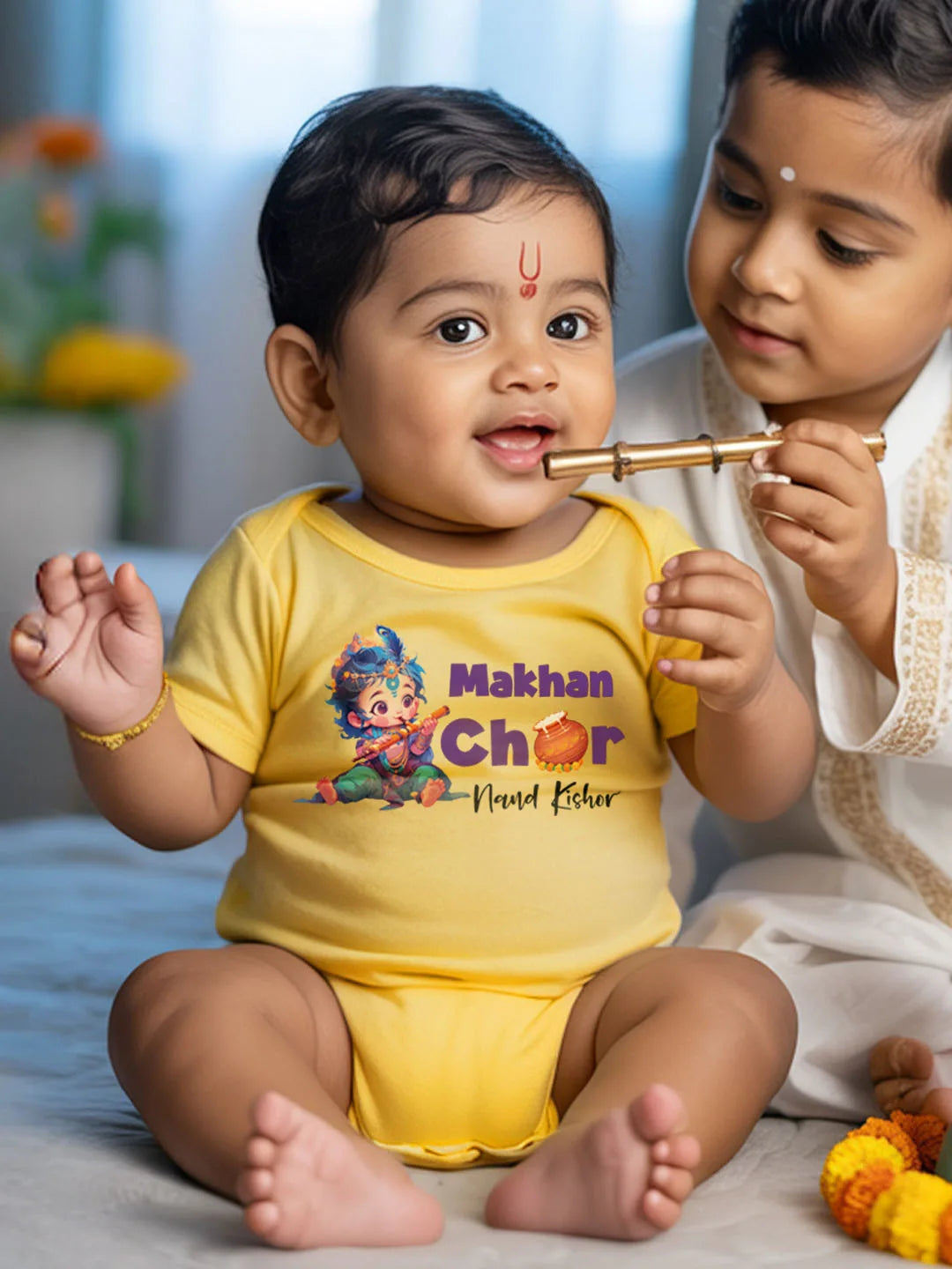 Makhan Chor Nand Kishor Baby Romper | Onesies