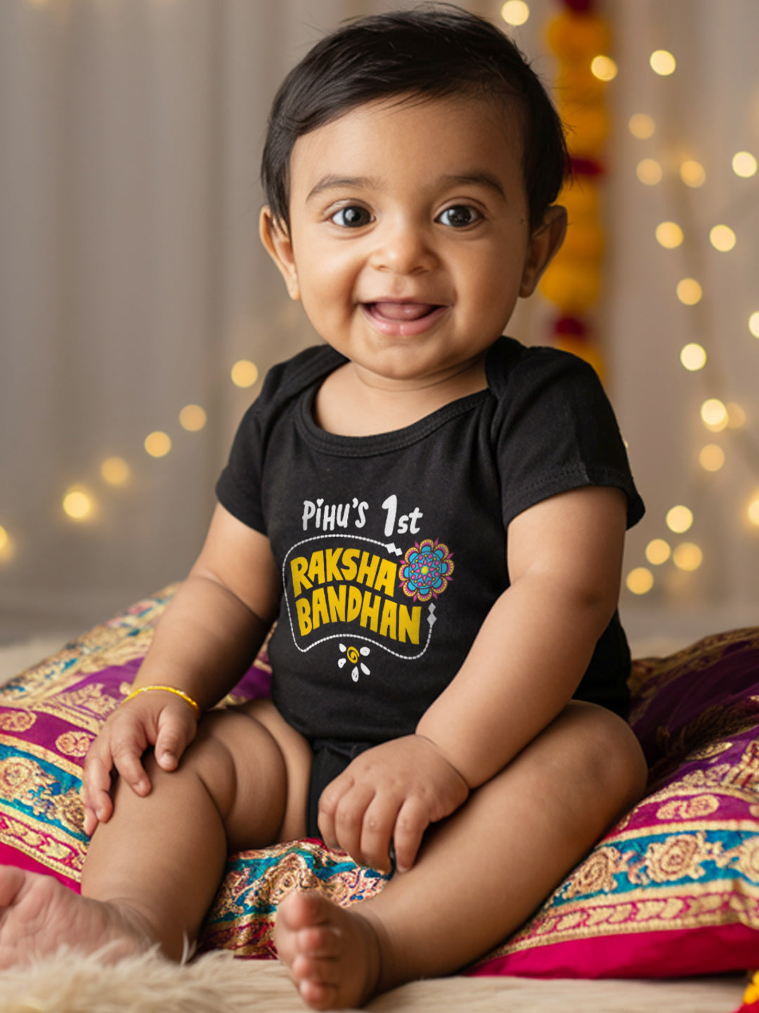 My First Raksha Bandhan Baby Romper | Onesies w/ Custom Name
