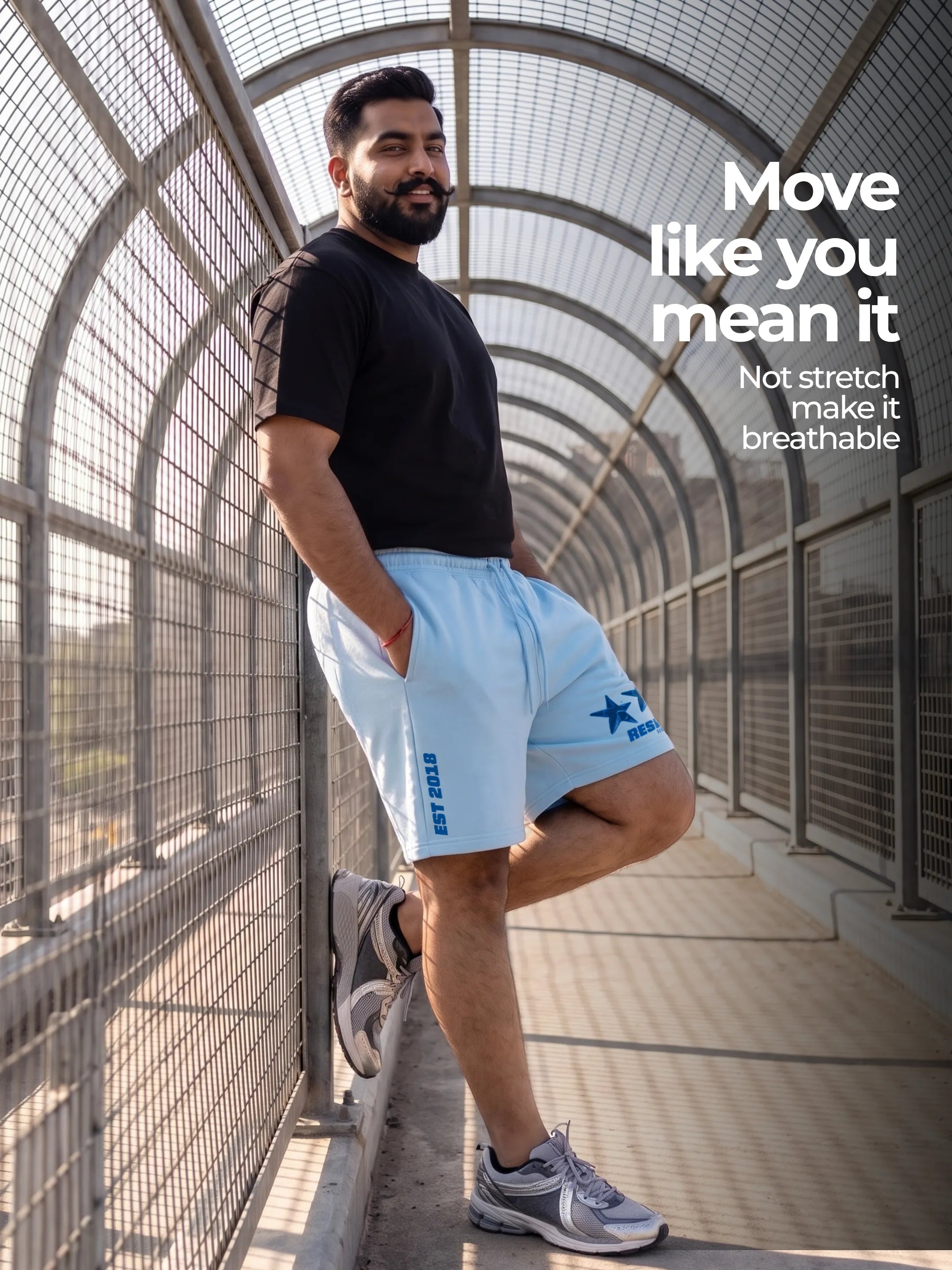 Resilient Cotton Mens Shorts