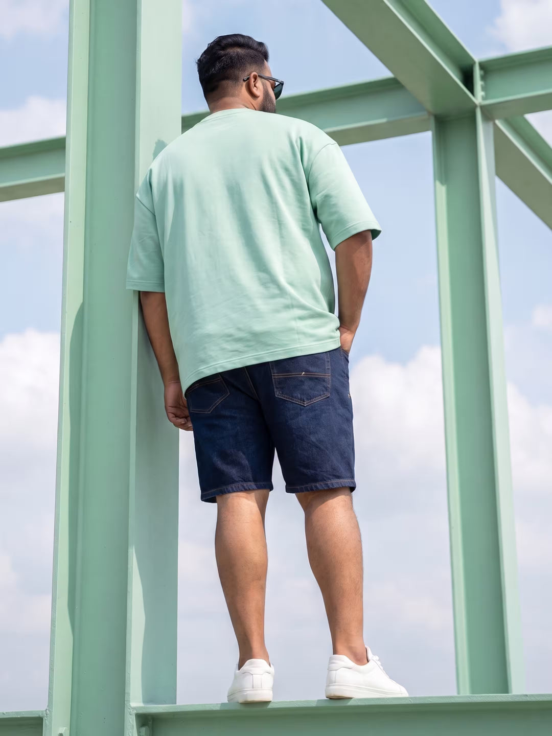 Mint Green Men's Oversized T-Shirt