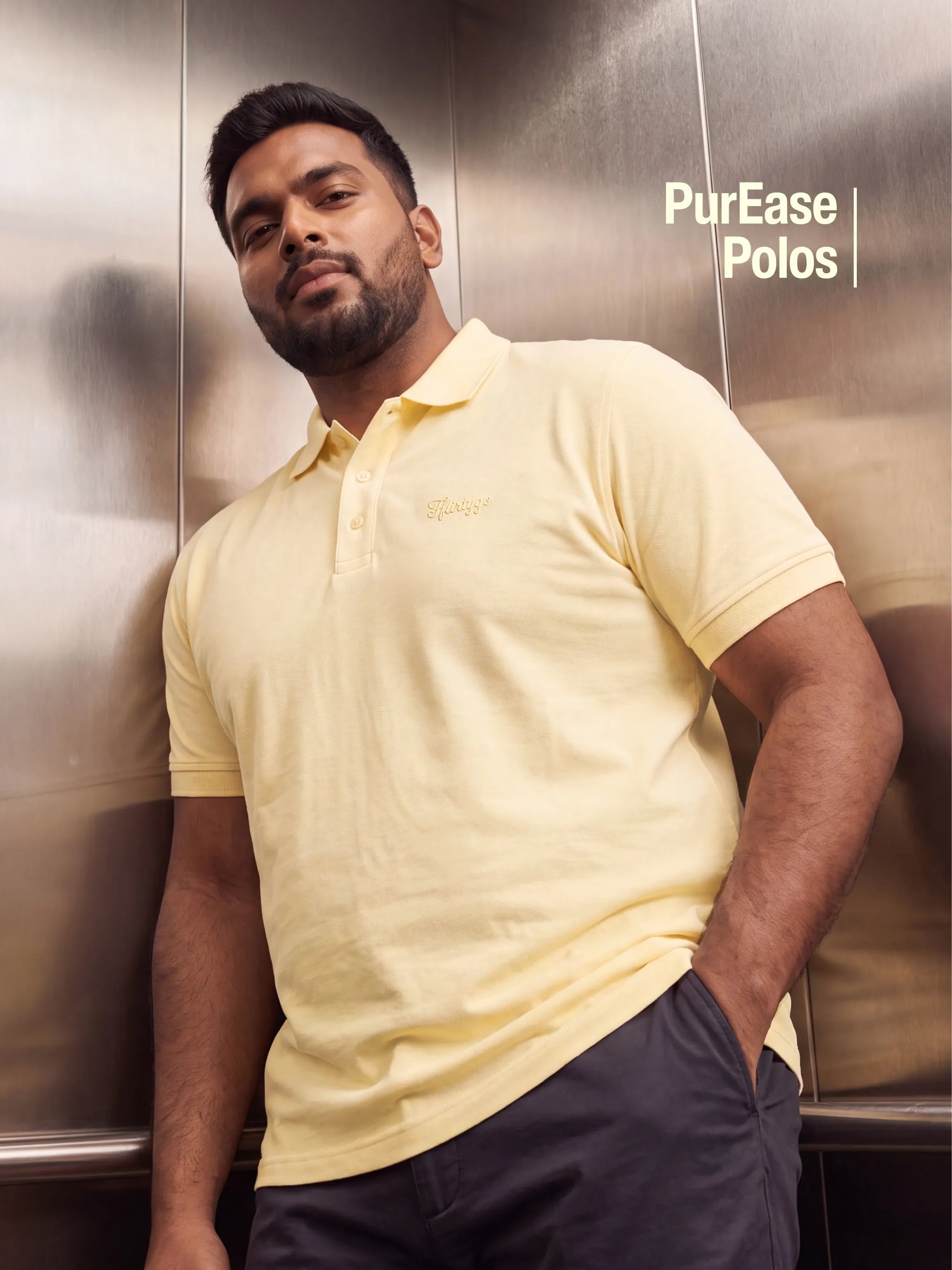 Butter Yellow Men's PurEase Core Polo