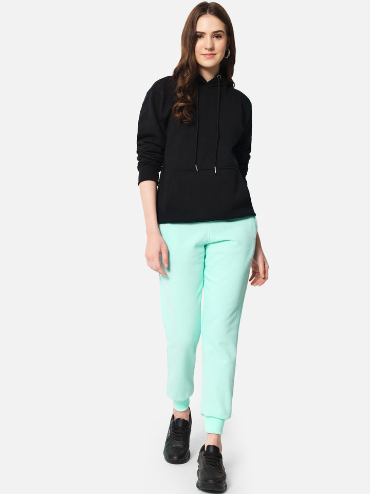 Sea Green Color Thermal Joggers