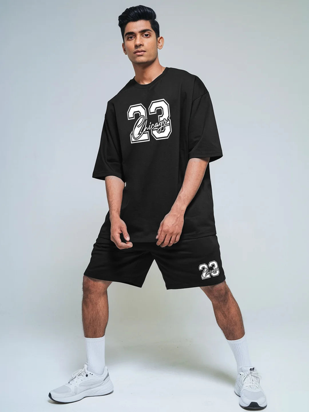 23 Chicago Cotton Mens T Shirt and Shorts Combo Set