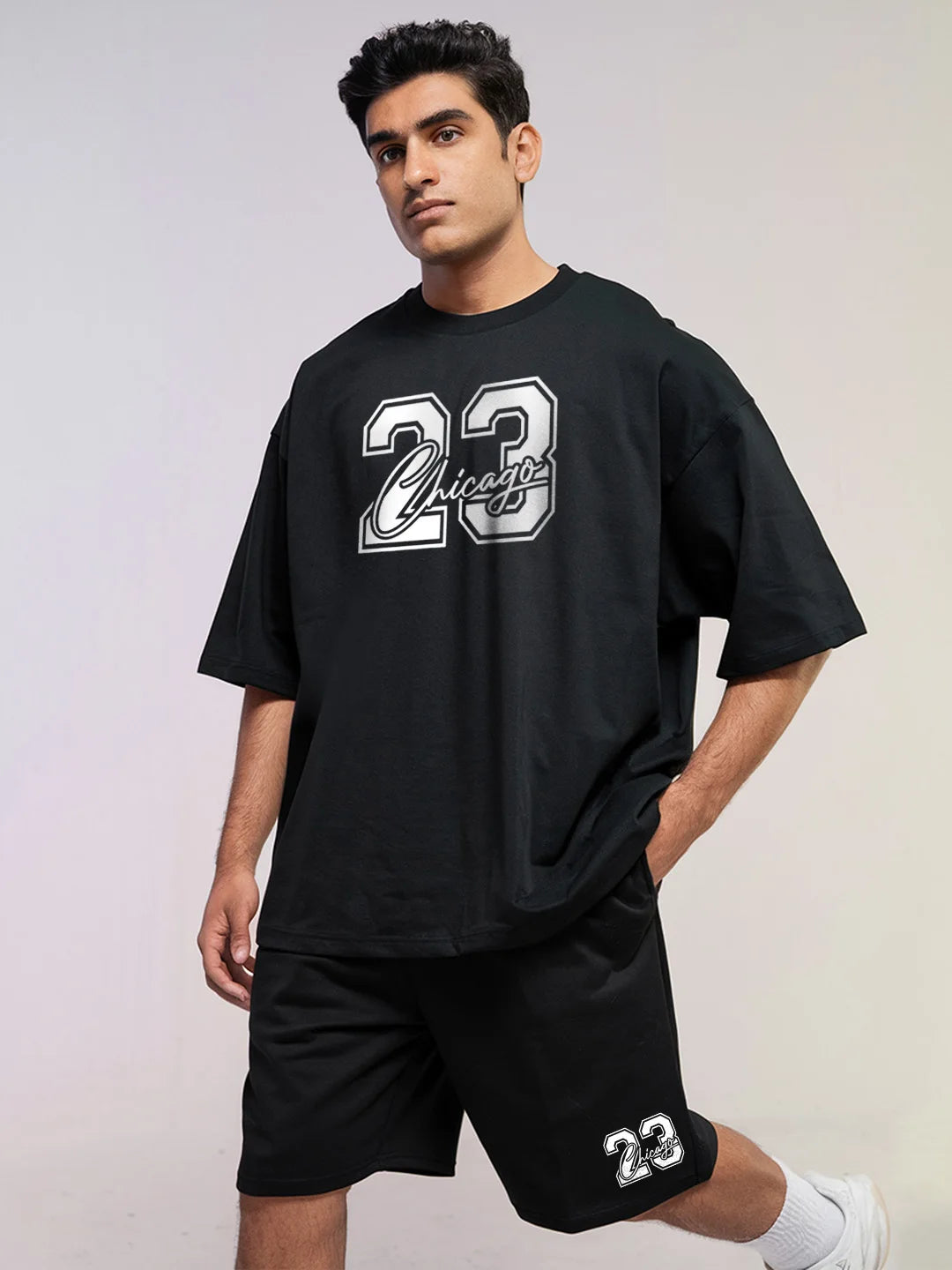23 Chicago Cotton Mens T Shirt and Shorts Combo Set