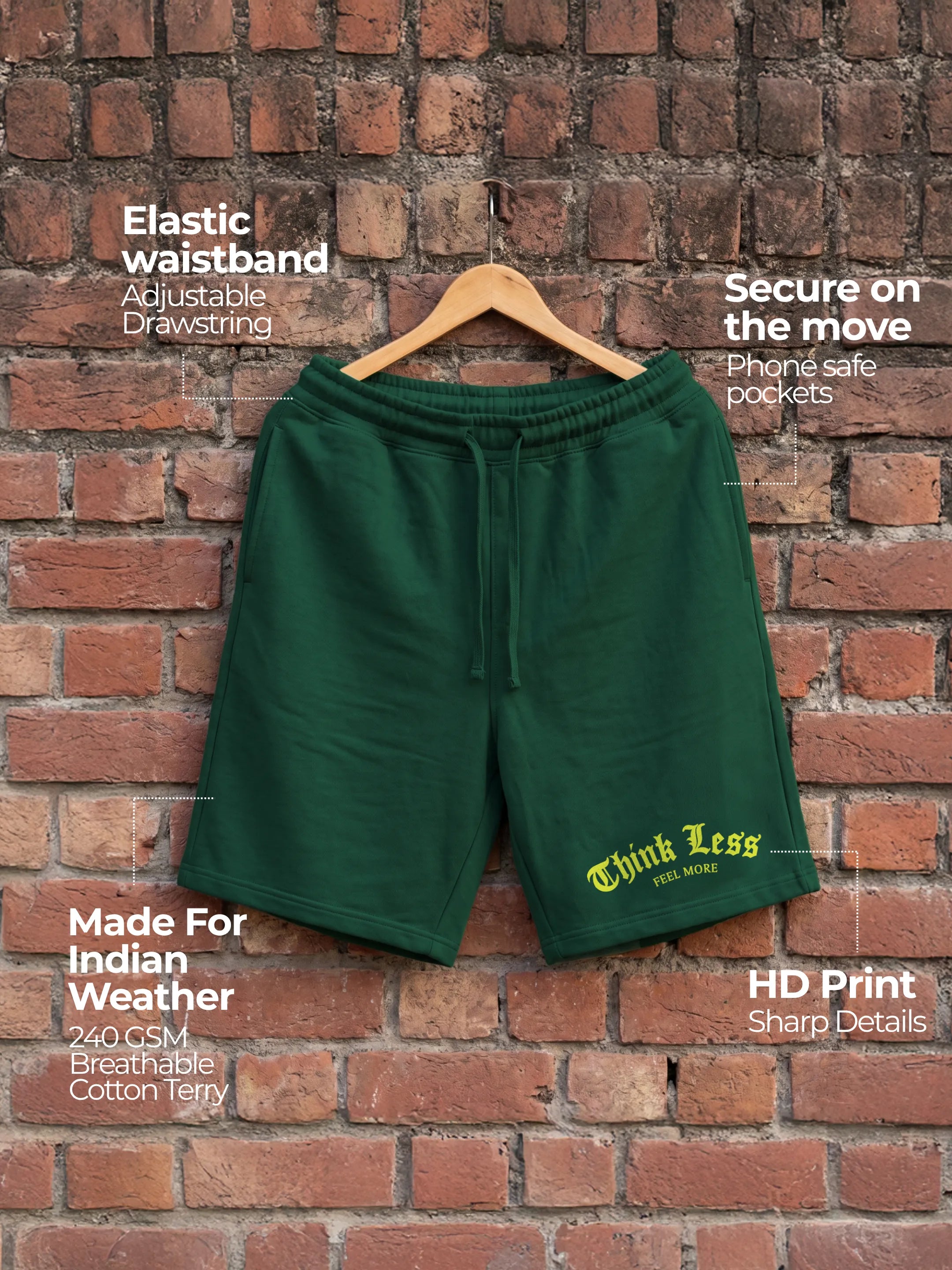 Think Less Cotton Mens Shorts