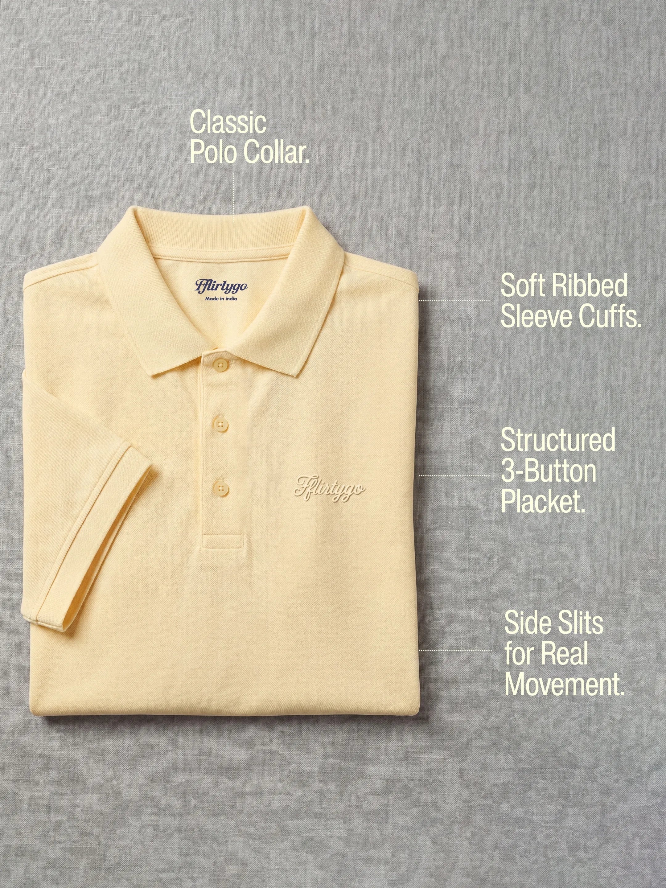 Butter Yellow Men's PurEase Core Polo