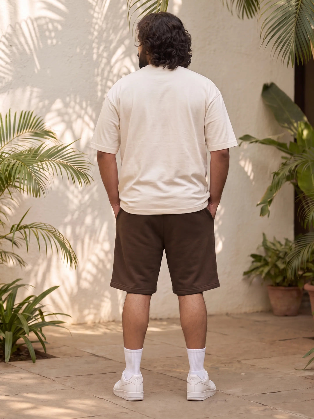 Brown Boys Cotton Mens Shorts