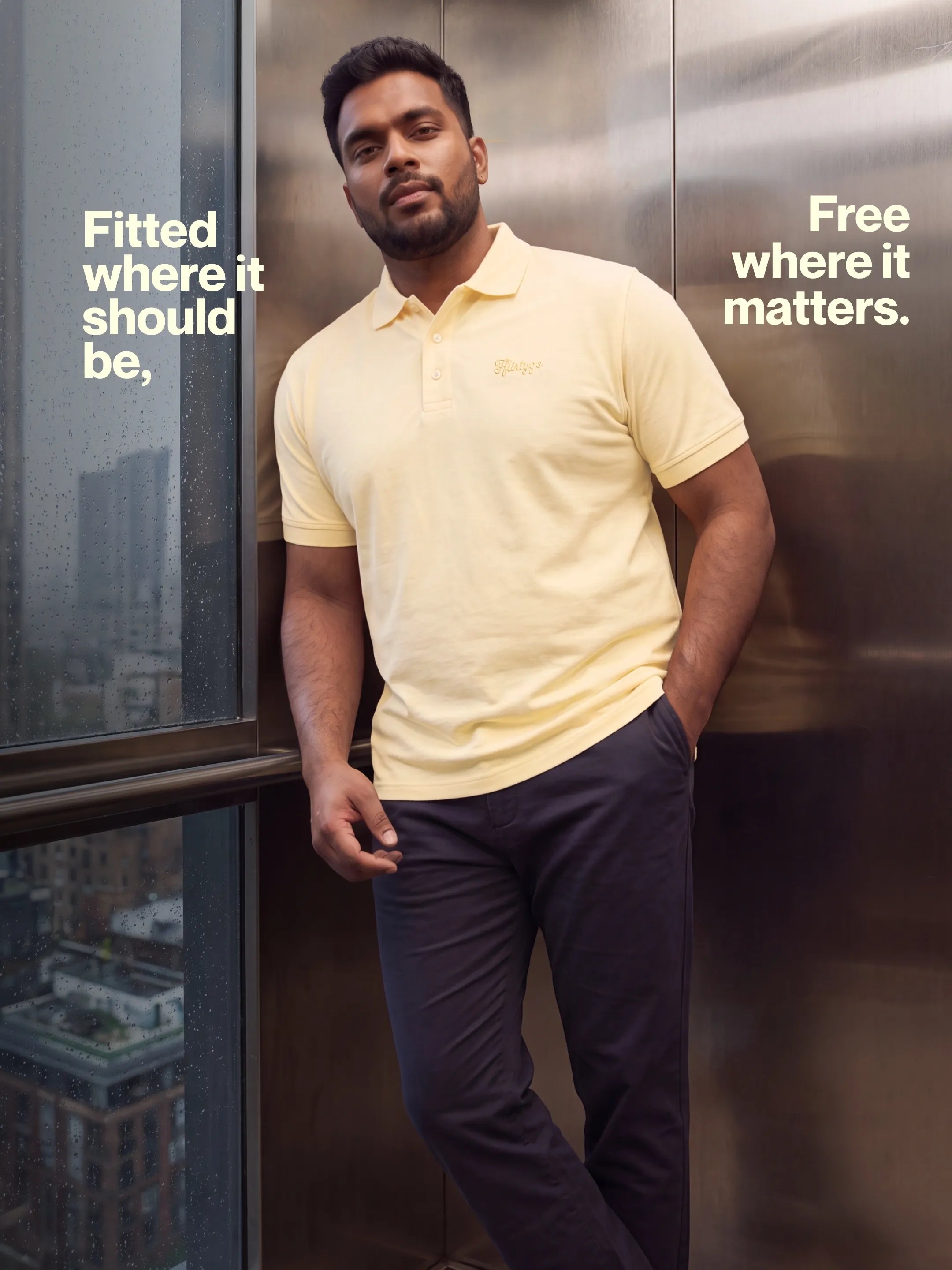 Butter Yellow Men's PurEase Core Polo