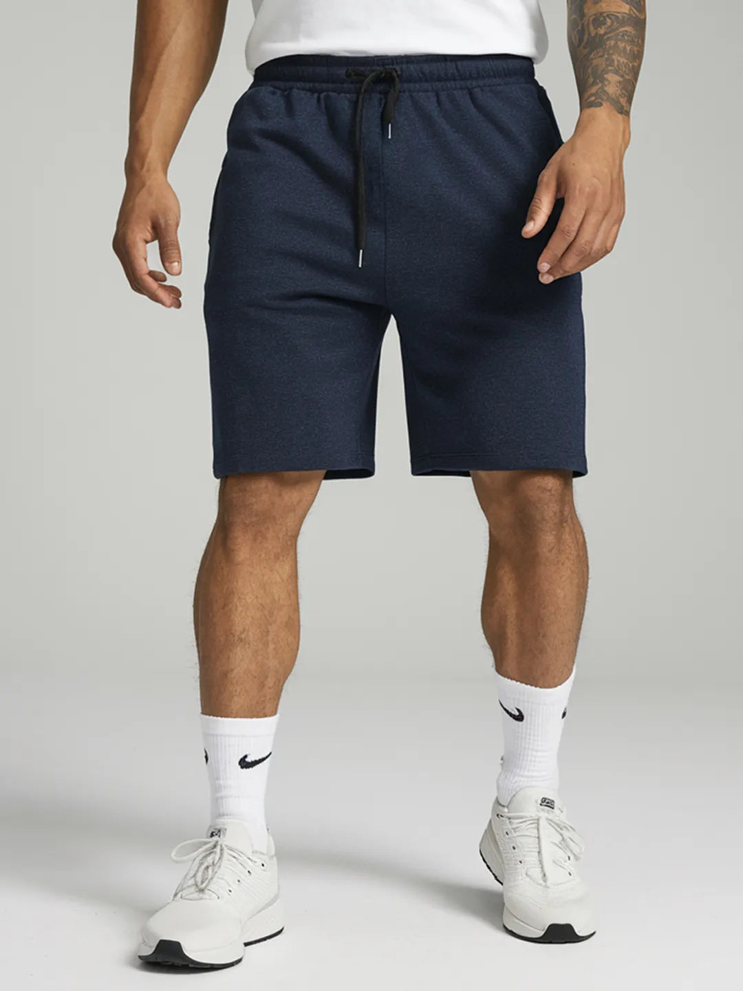 Blue Cotton Mens Shorts