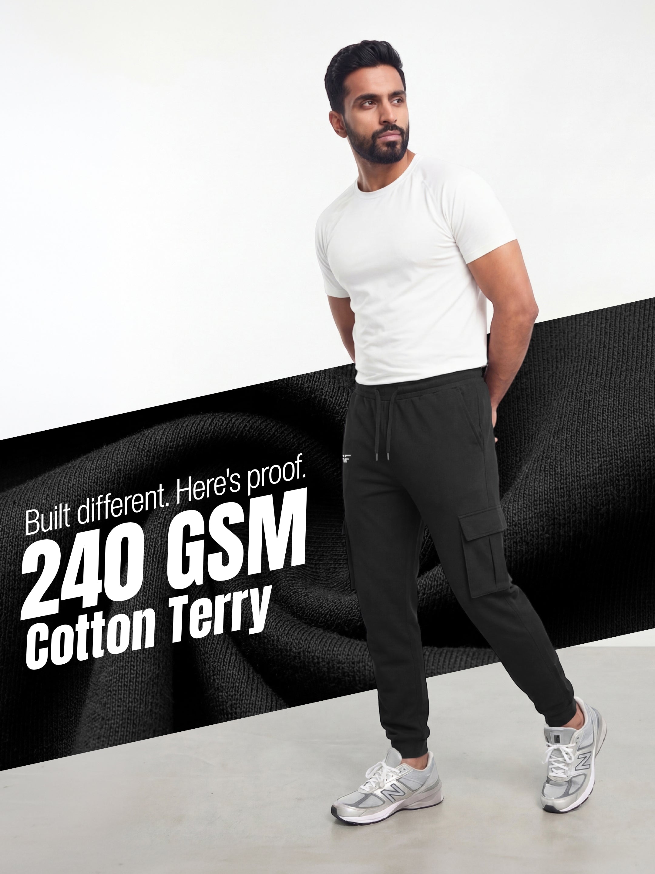 Black Joggers w/ Box Pockets