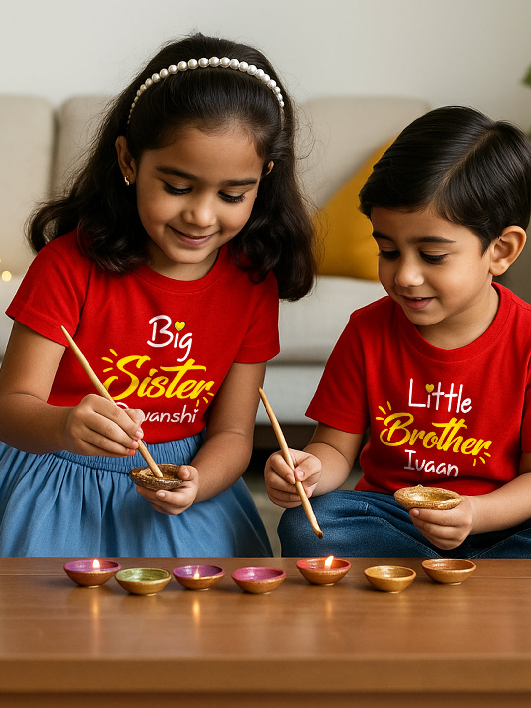 Big Sister & Little Brother w/ Custom Names