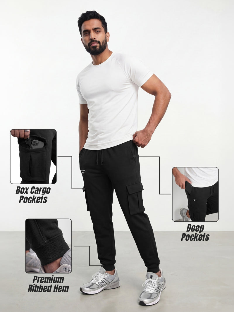 Black Joggers w/ Box Pockets