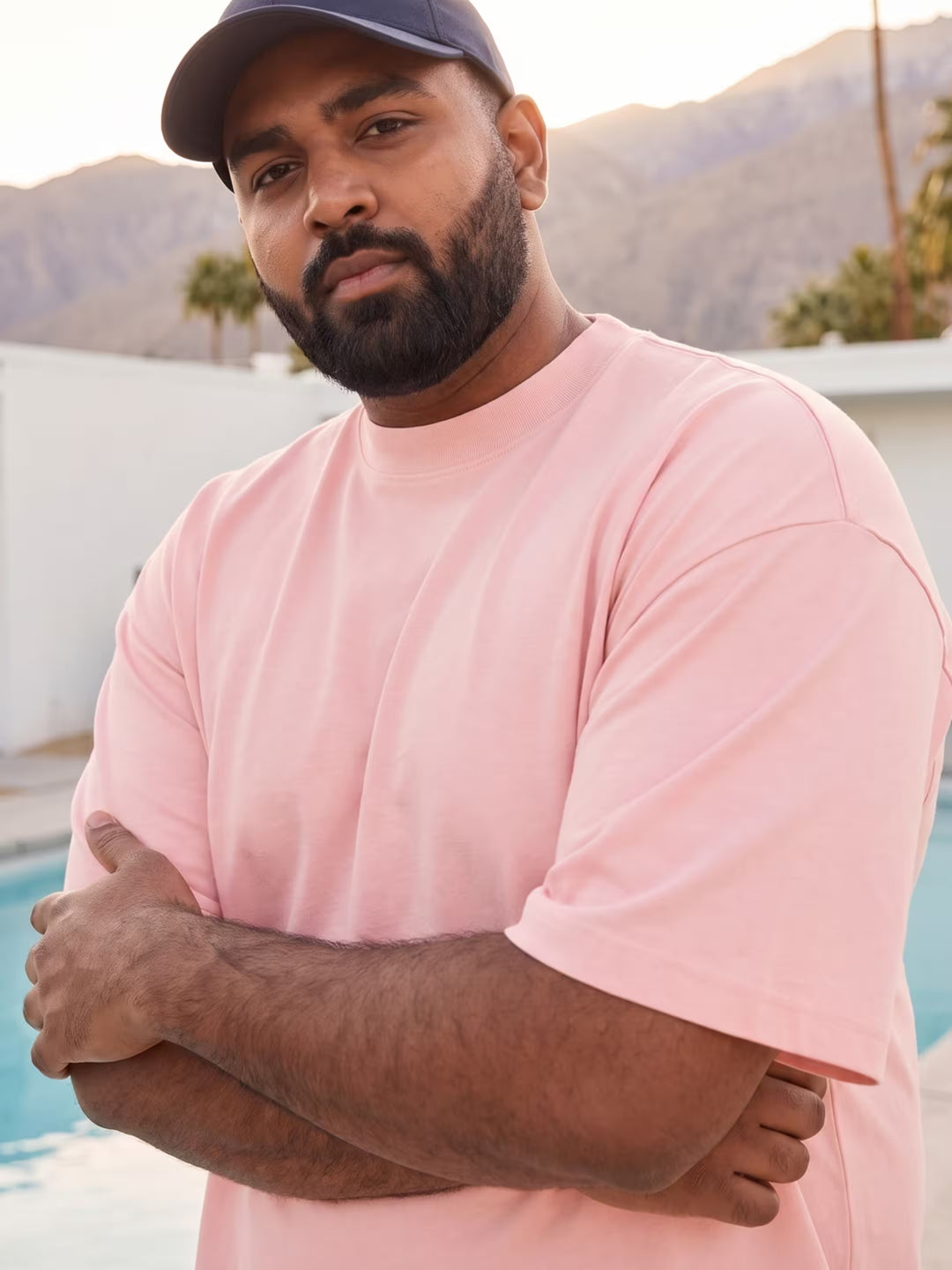 Peach Men's Oversized T-Shirt