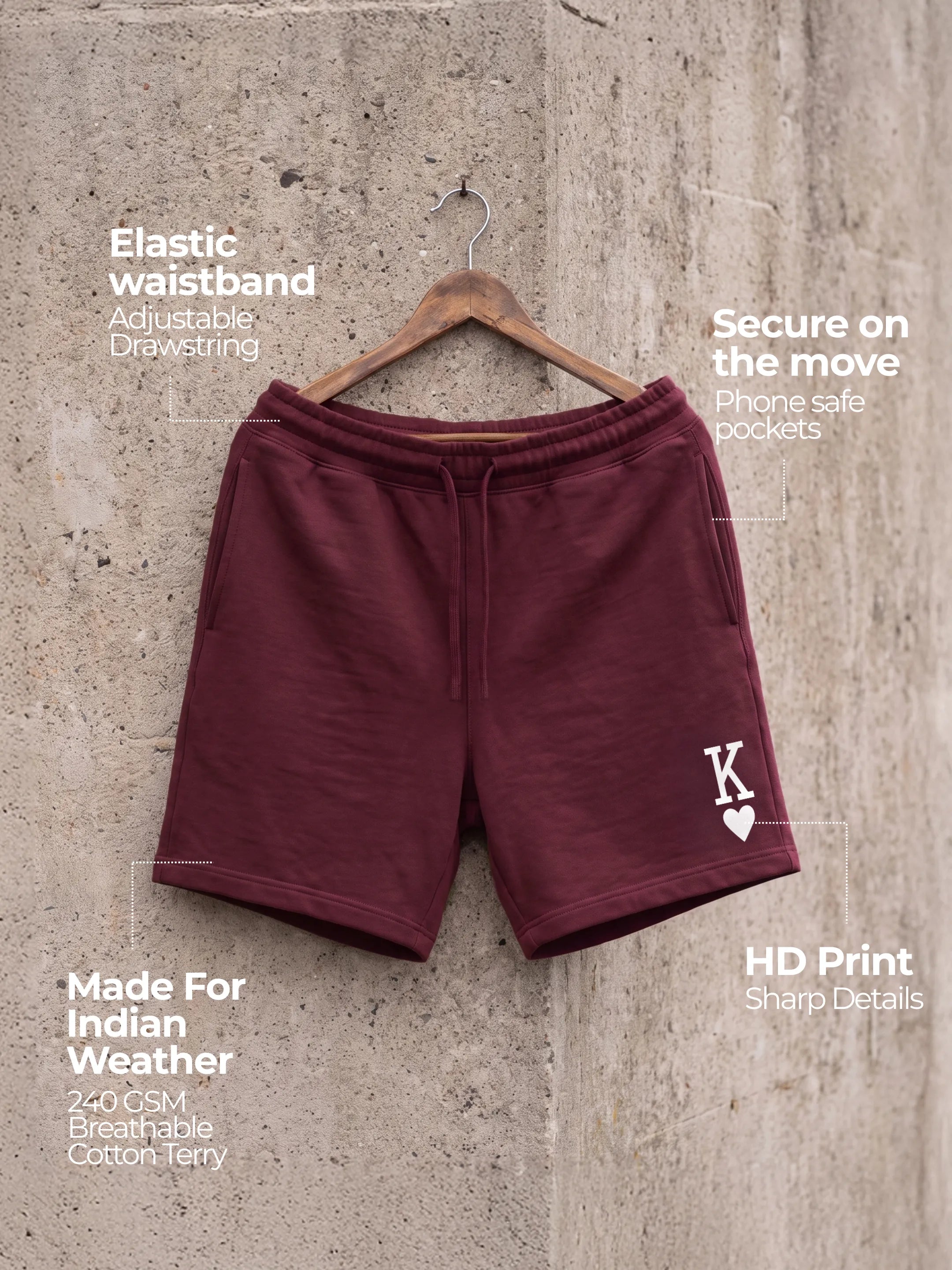 King Cotton Mens Shorts