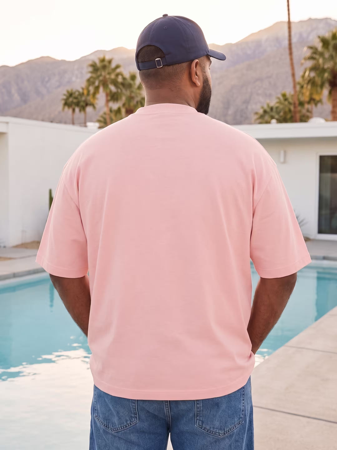 Peach Men's Oversized T-Shirt