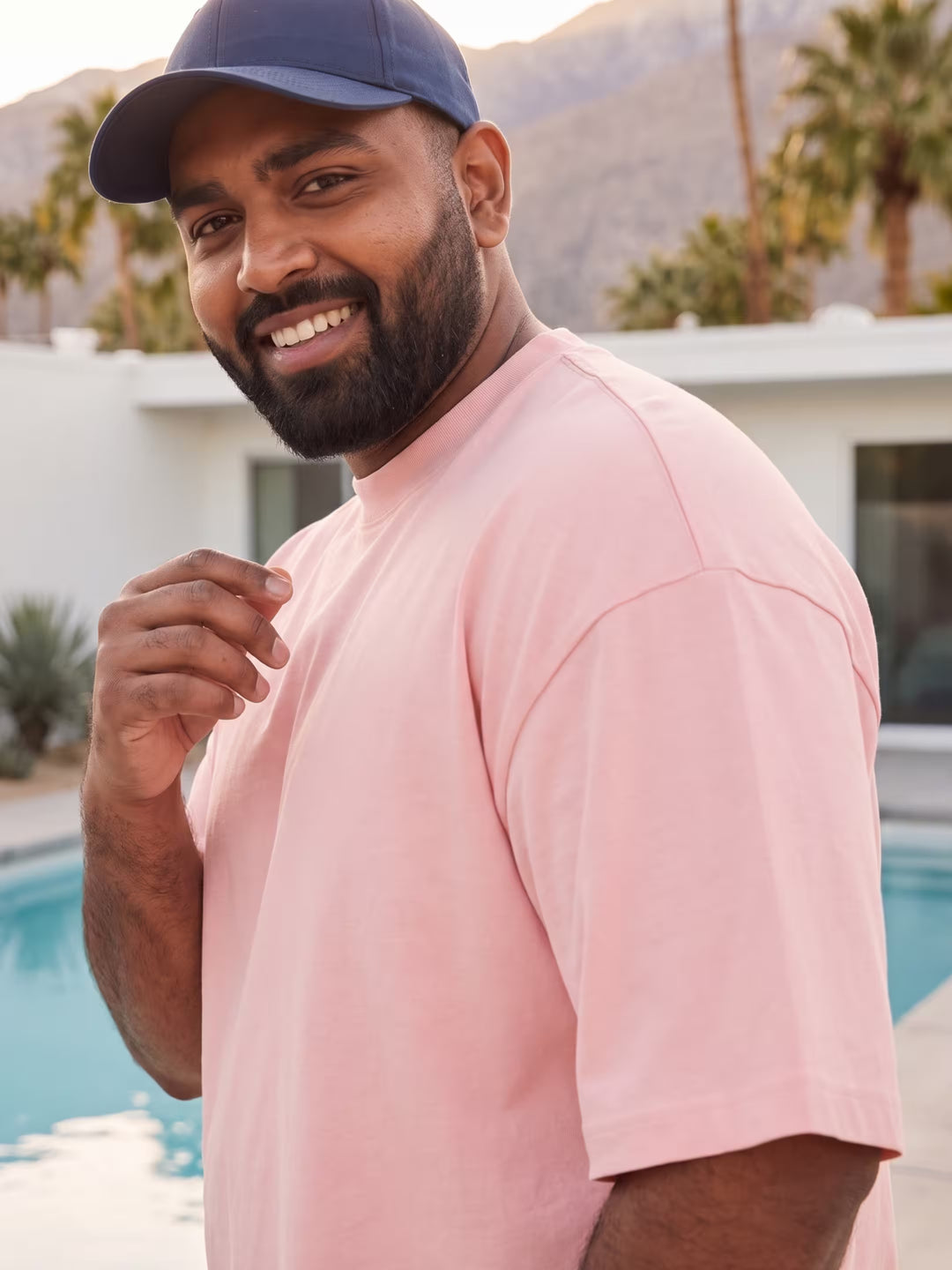 Peach Men's Oversized T-Shirt