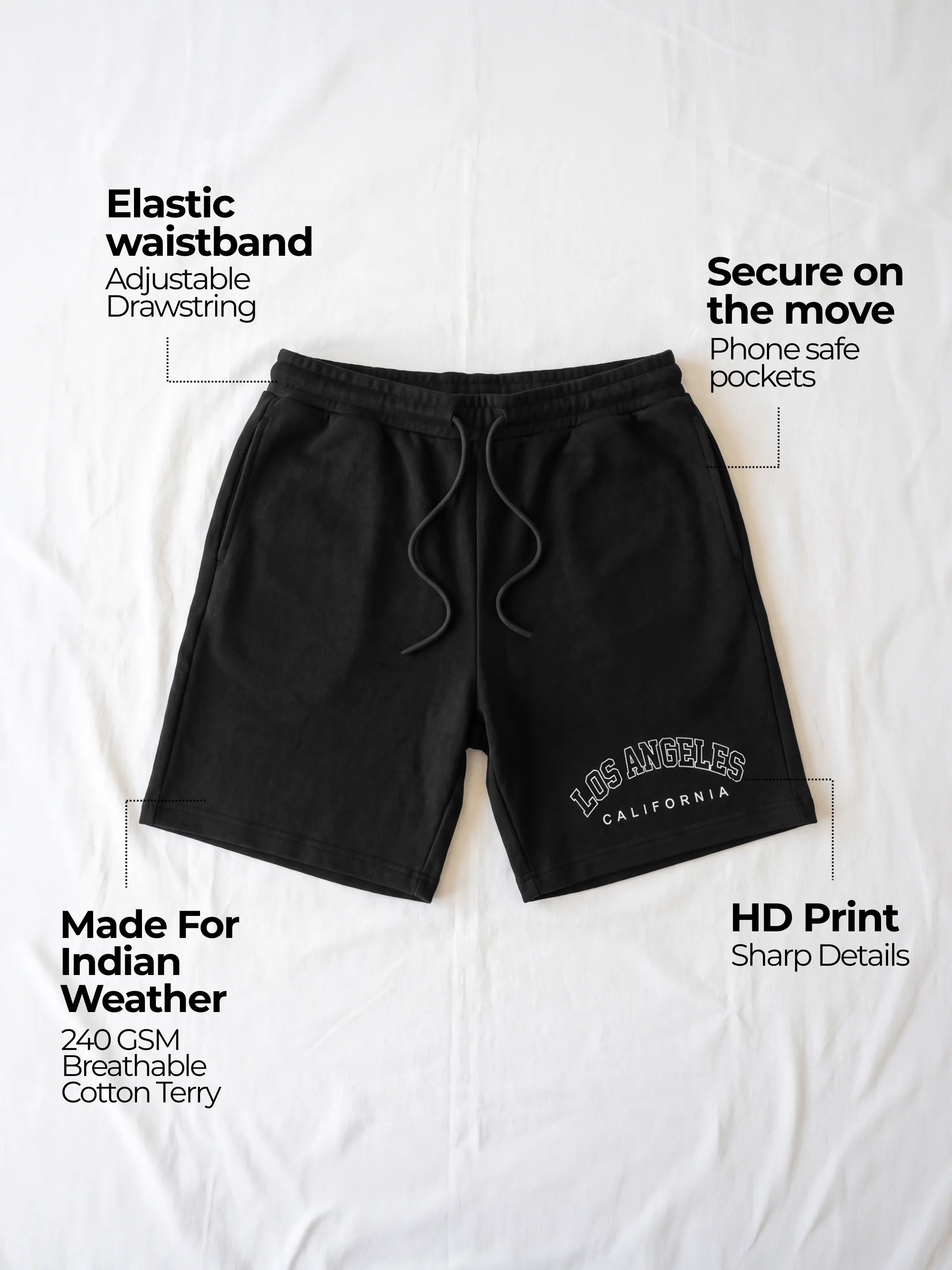 Los Angeles Cotton Mens Shorts