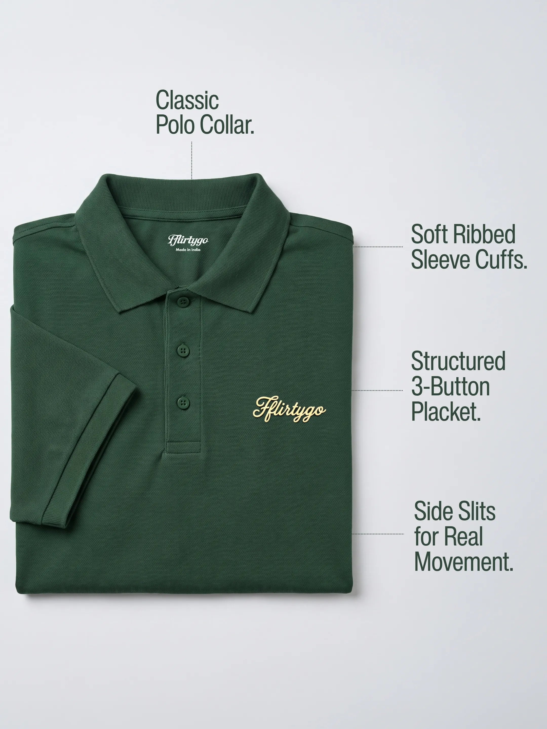 Forest Green Men's PurEase Core Polo