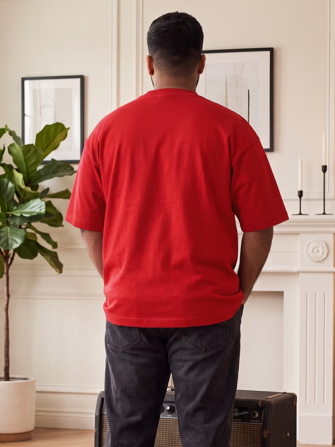 Red Men's Oversized T-Shirt