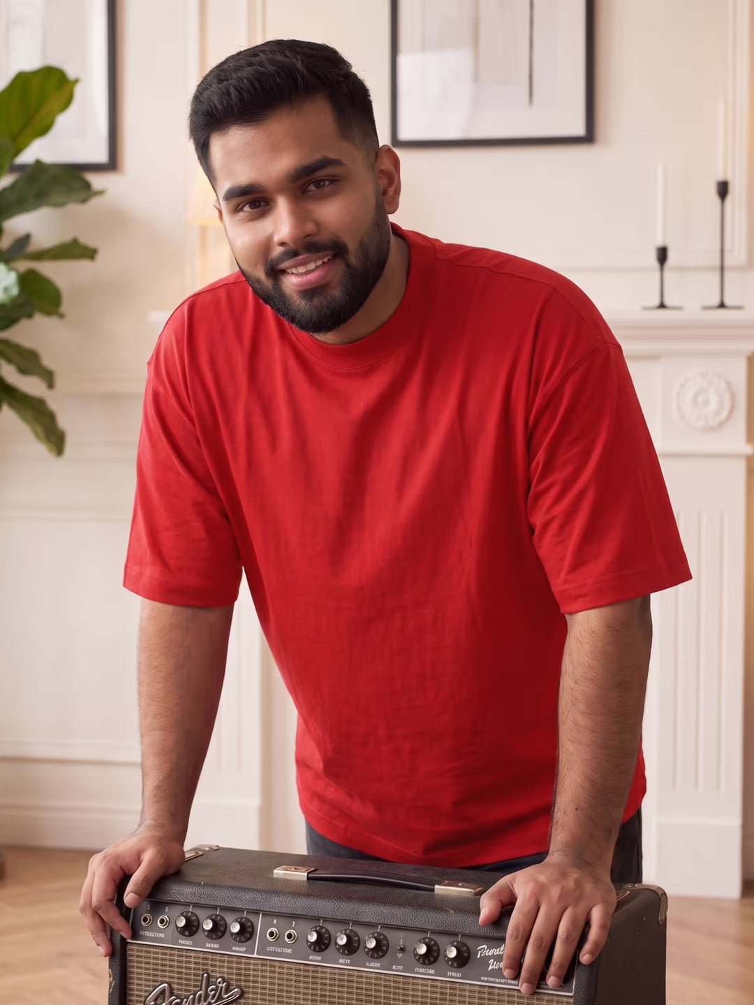 Red Men's Oversized T-Shirt