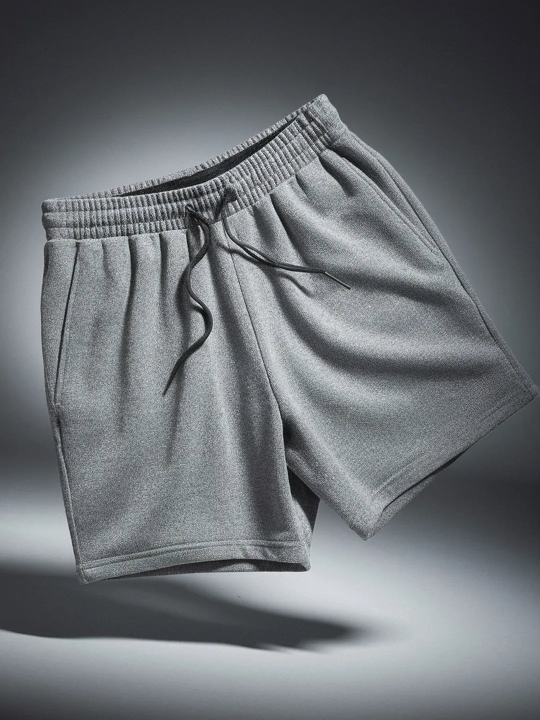 Grey Cotton Mens Shorts