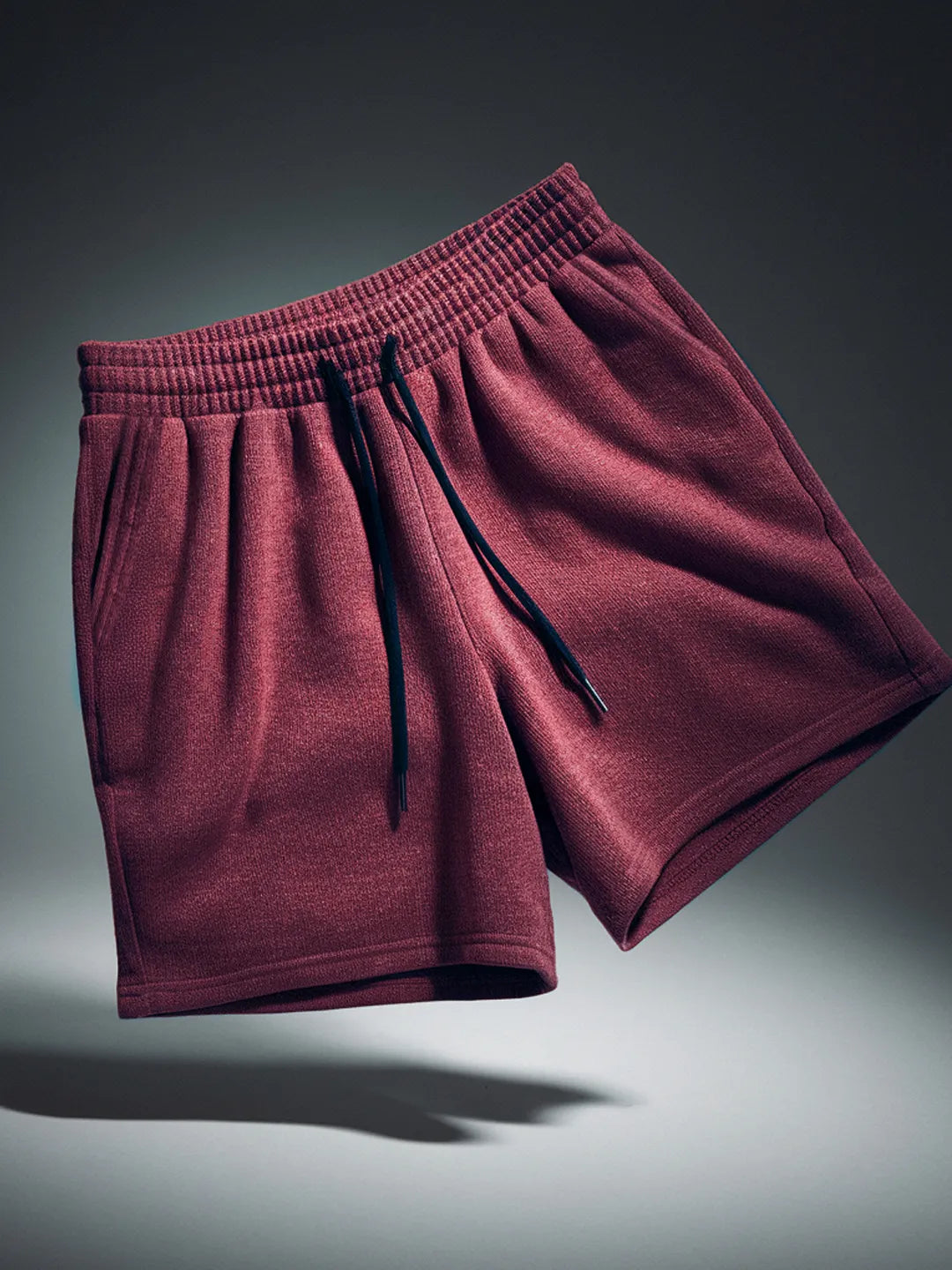 Maroon Cotton Mens Shorts