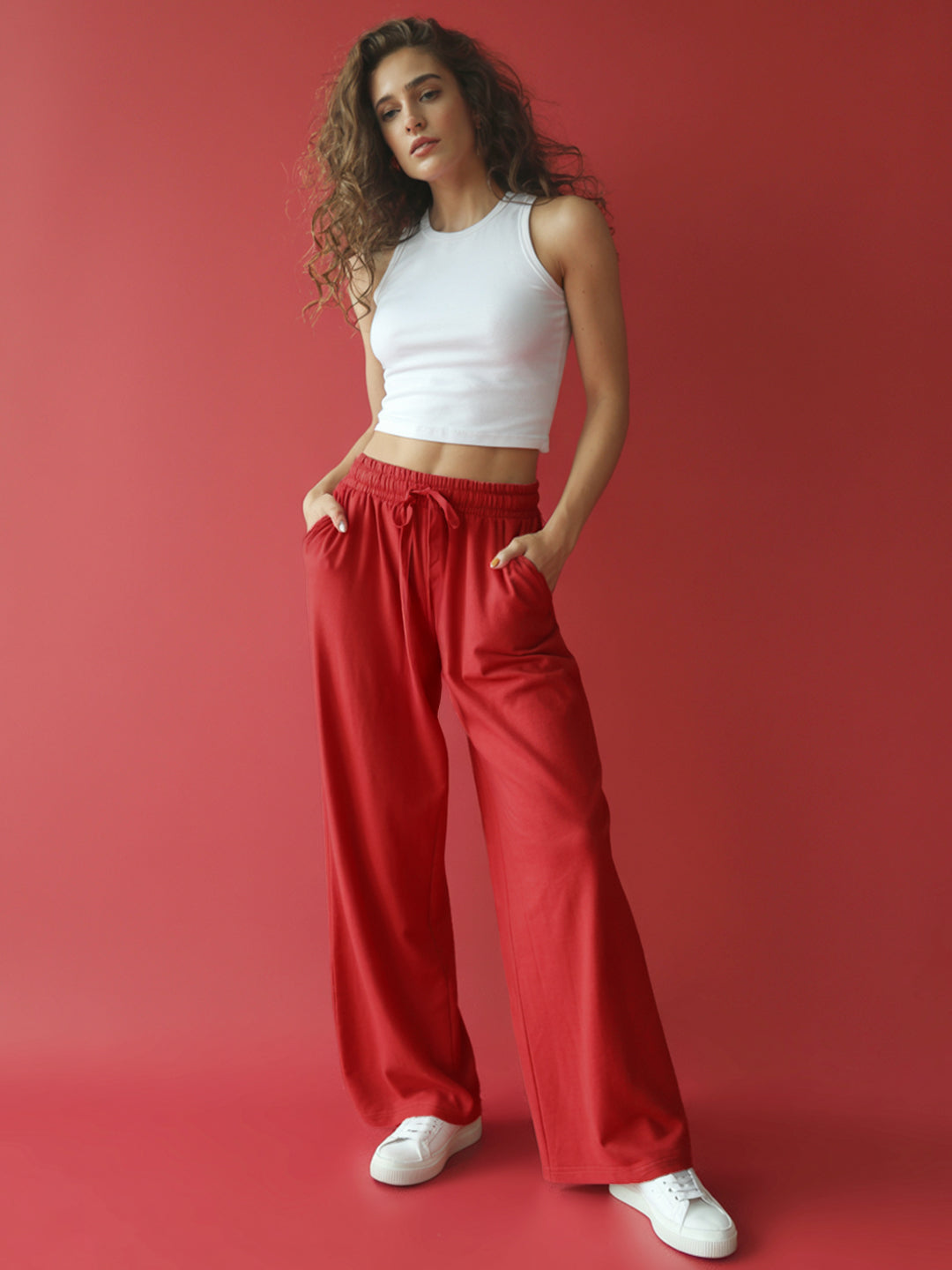 Red Flared PJ Pants