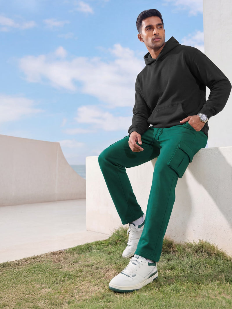 Forest Green Cargo Joggers w/ 4 Pockets
