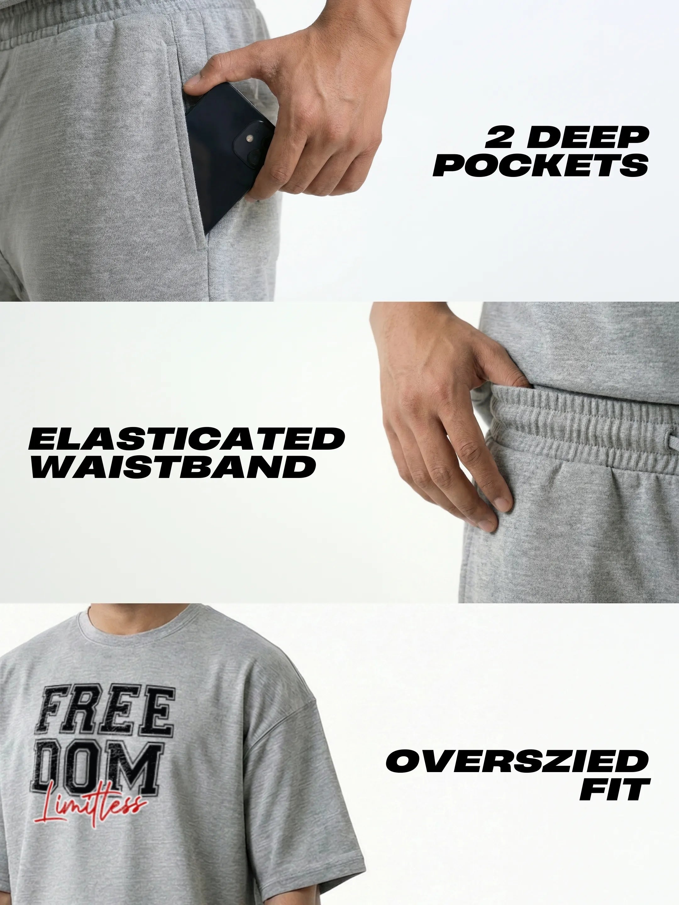 Freedom Cotton Men's Oversized Coord Sets