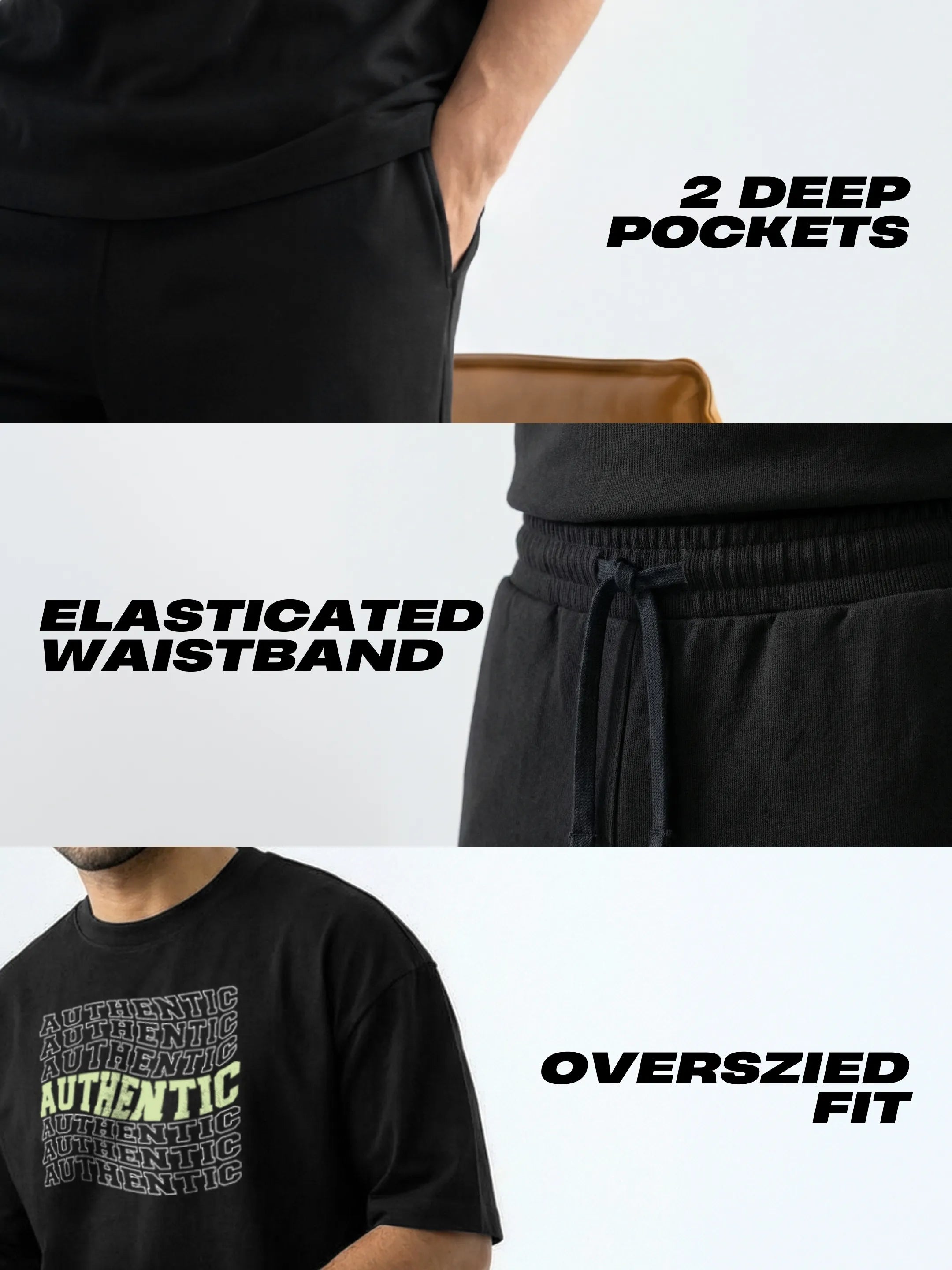 Authentic Cotton Men's Oversized Coord Sets
