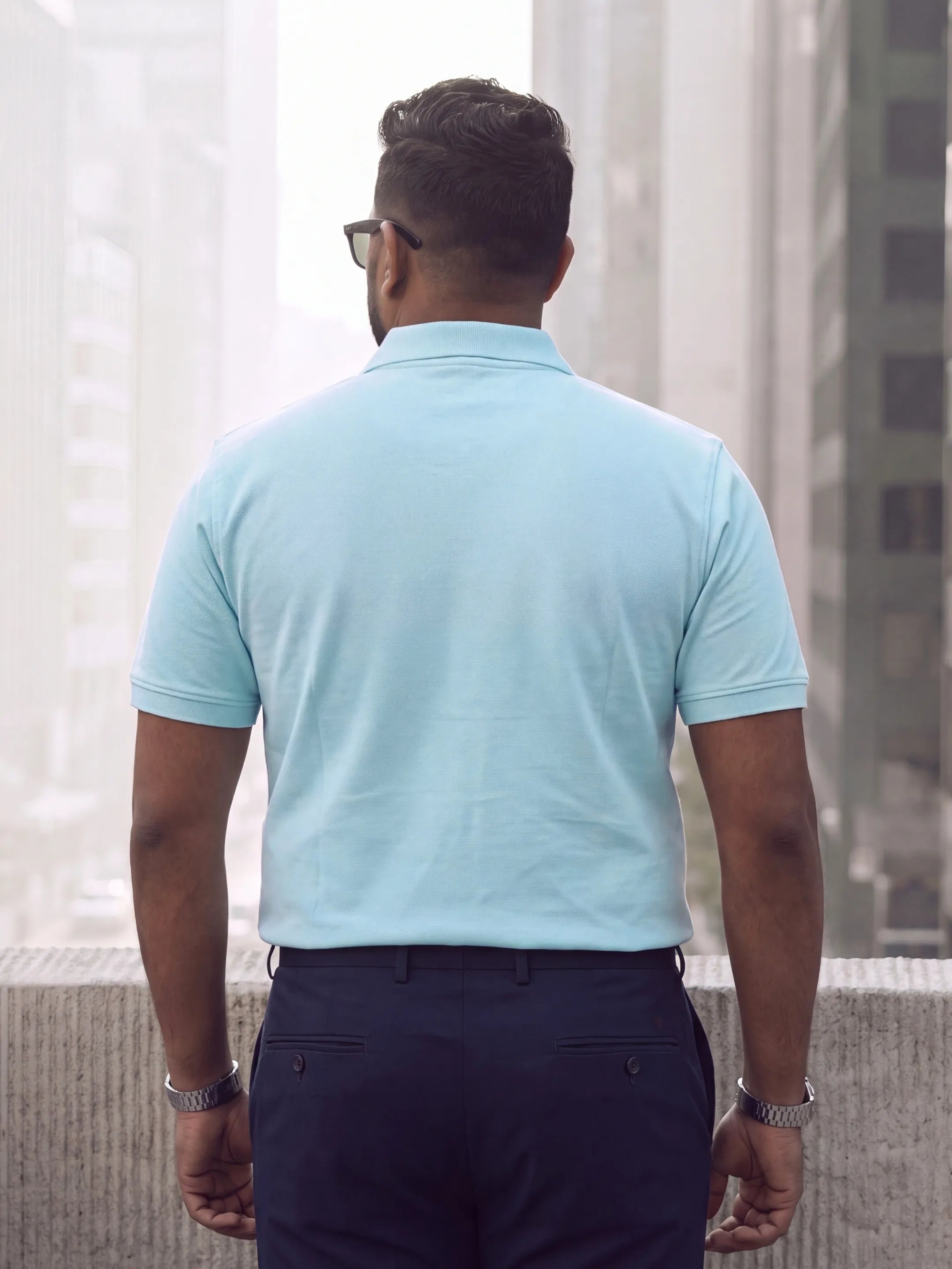 Sky Blue Men's PurEase Core Polo