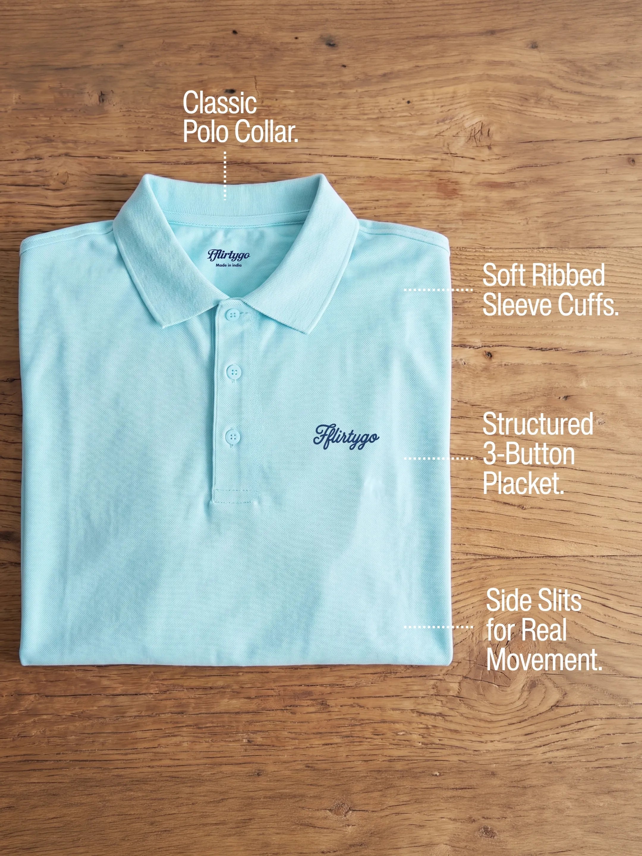 Sky Blue Men's PurEase Core Polo