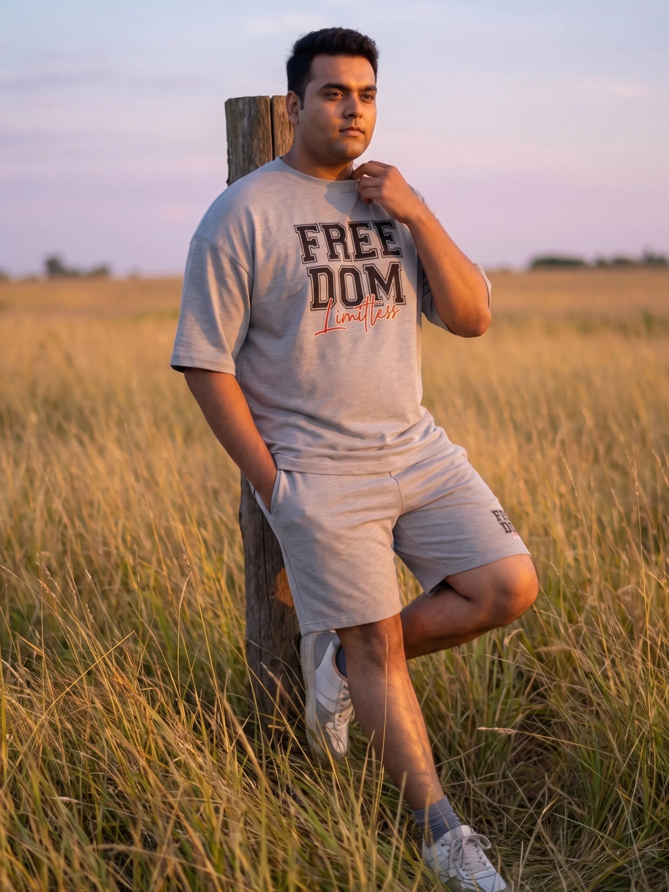Freedom Cotton Men's Oversized Coord Sets