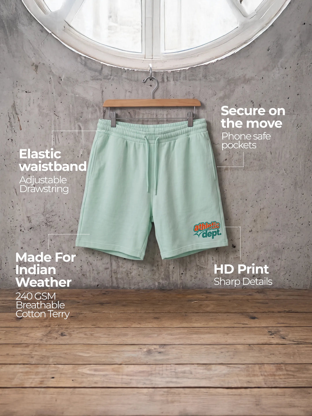 Athletic Dept Cotton Mens Shorts