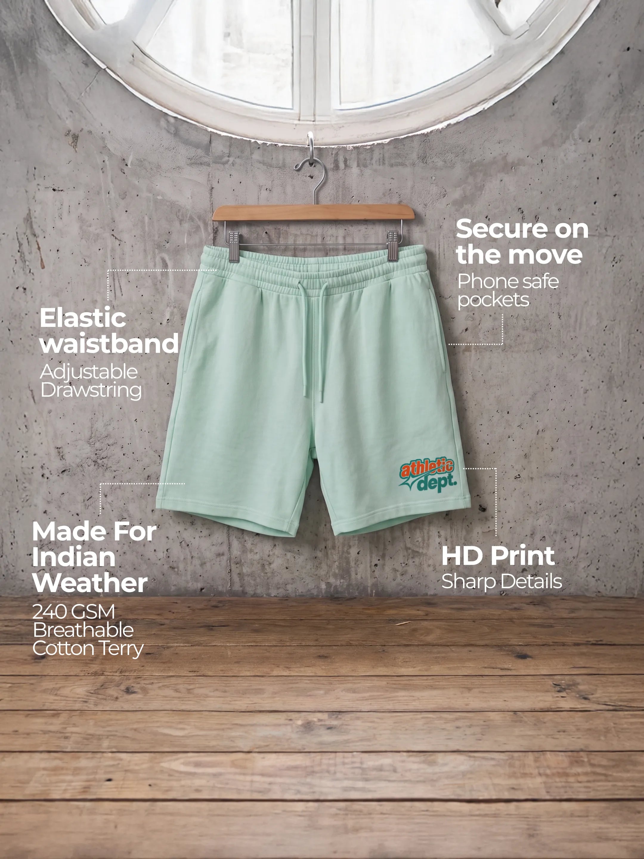 Athletic Dept Cotton Mens Shorts