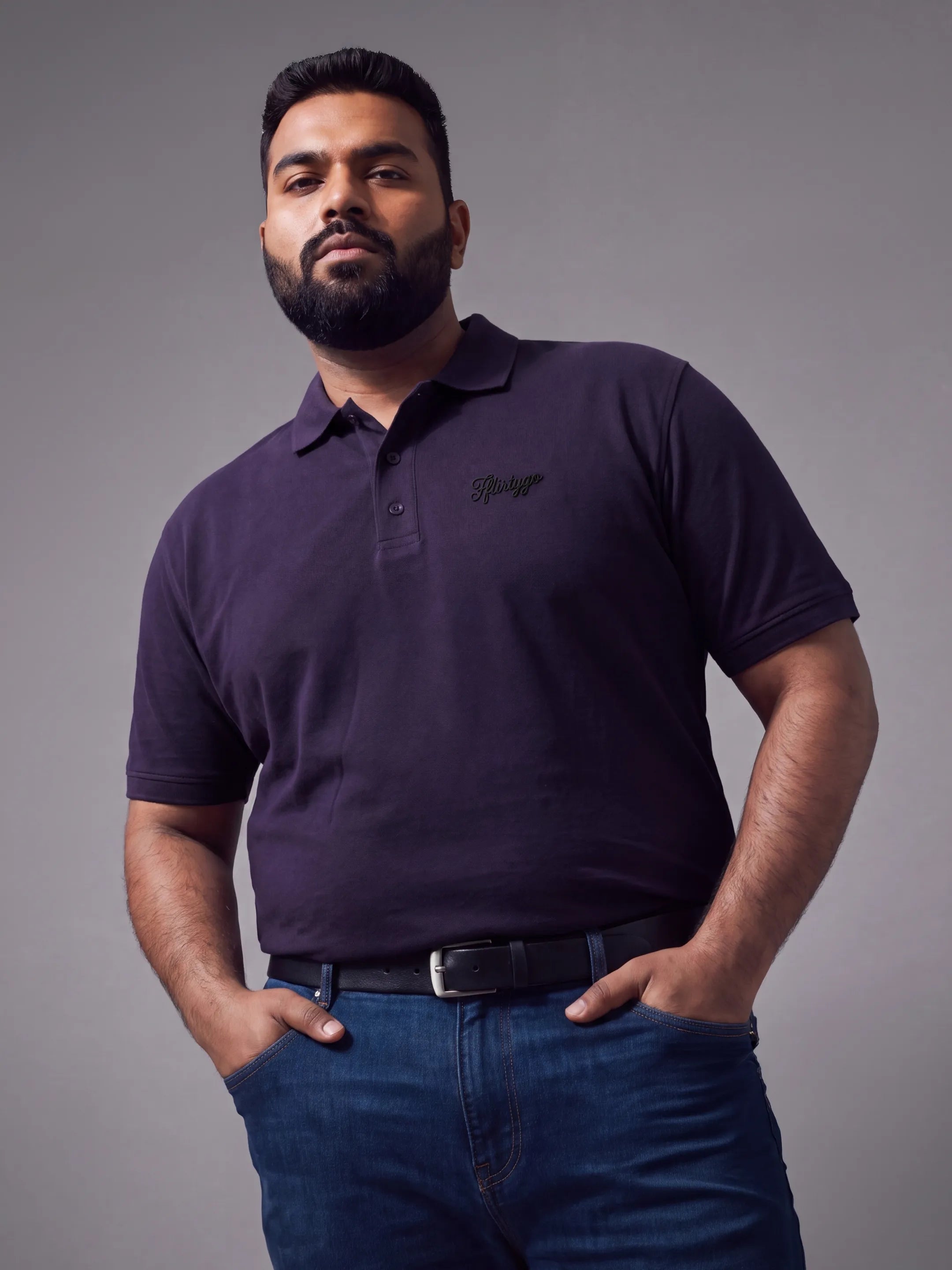 Deep Plum Men's PurEase Core Polo