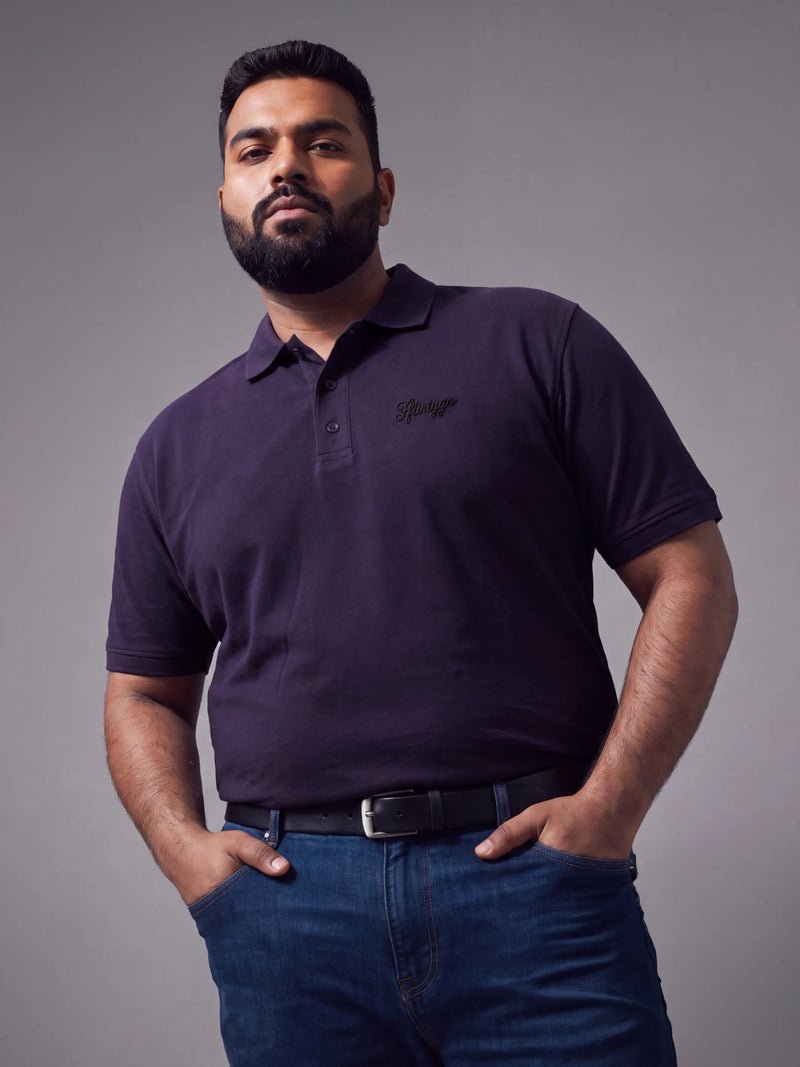Deep Plum Men's PurEase Core Polo