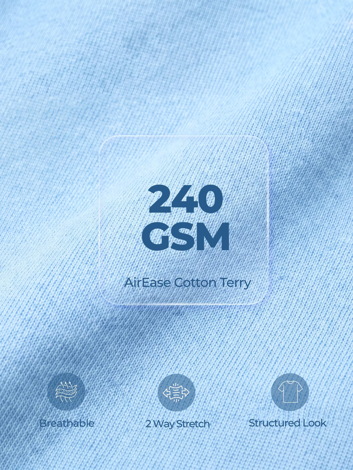 Sky Blue Men's Oversized T-Shirt