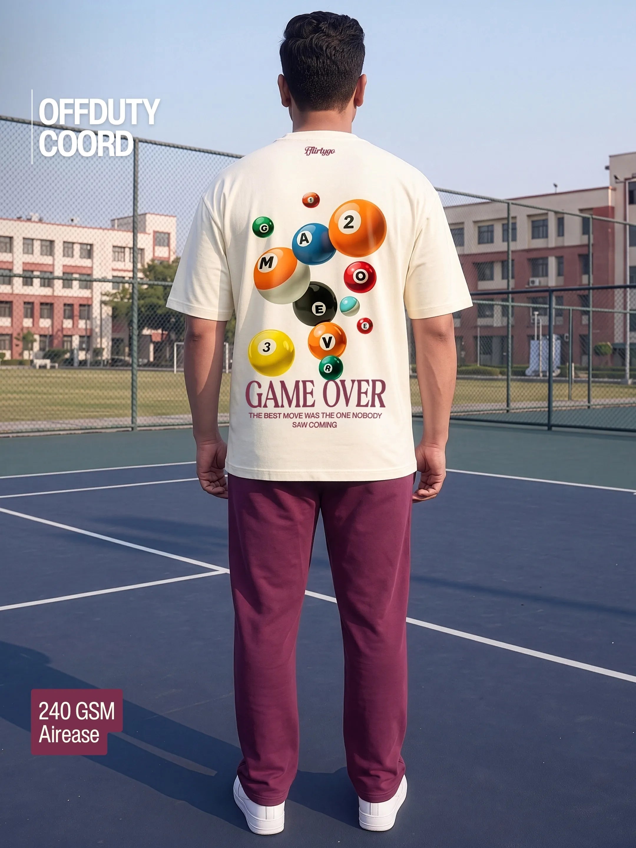 Game Over Cotton Men's 240 GSM AirEase Co-ord