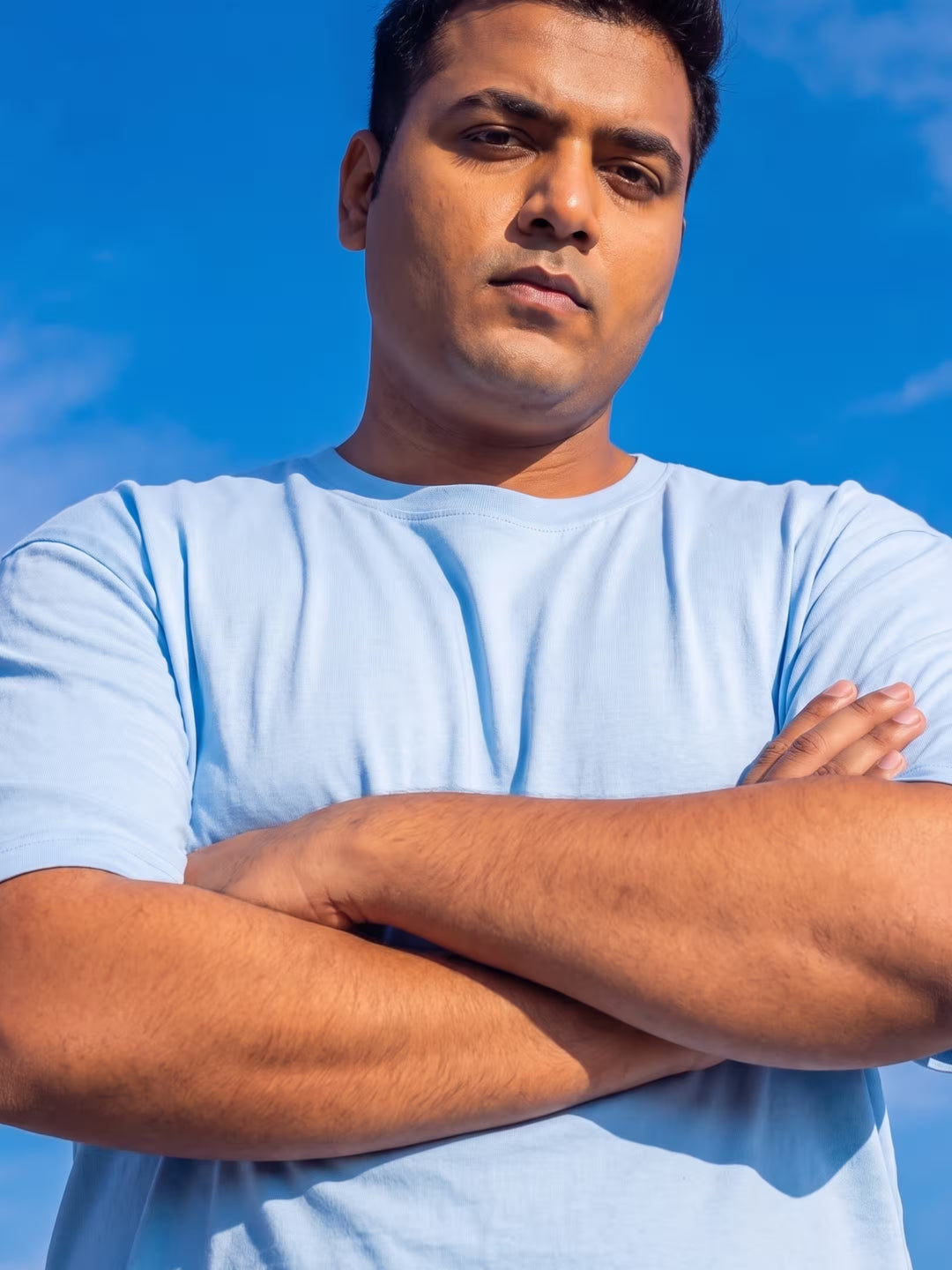 Sky Blue Men's Oversized T-Shirt