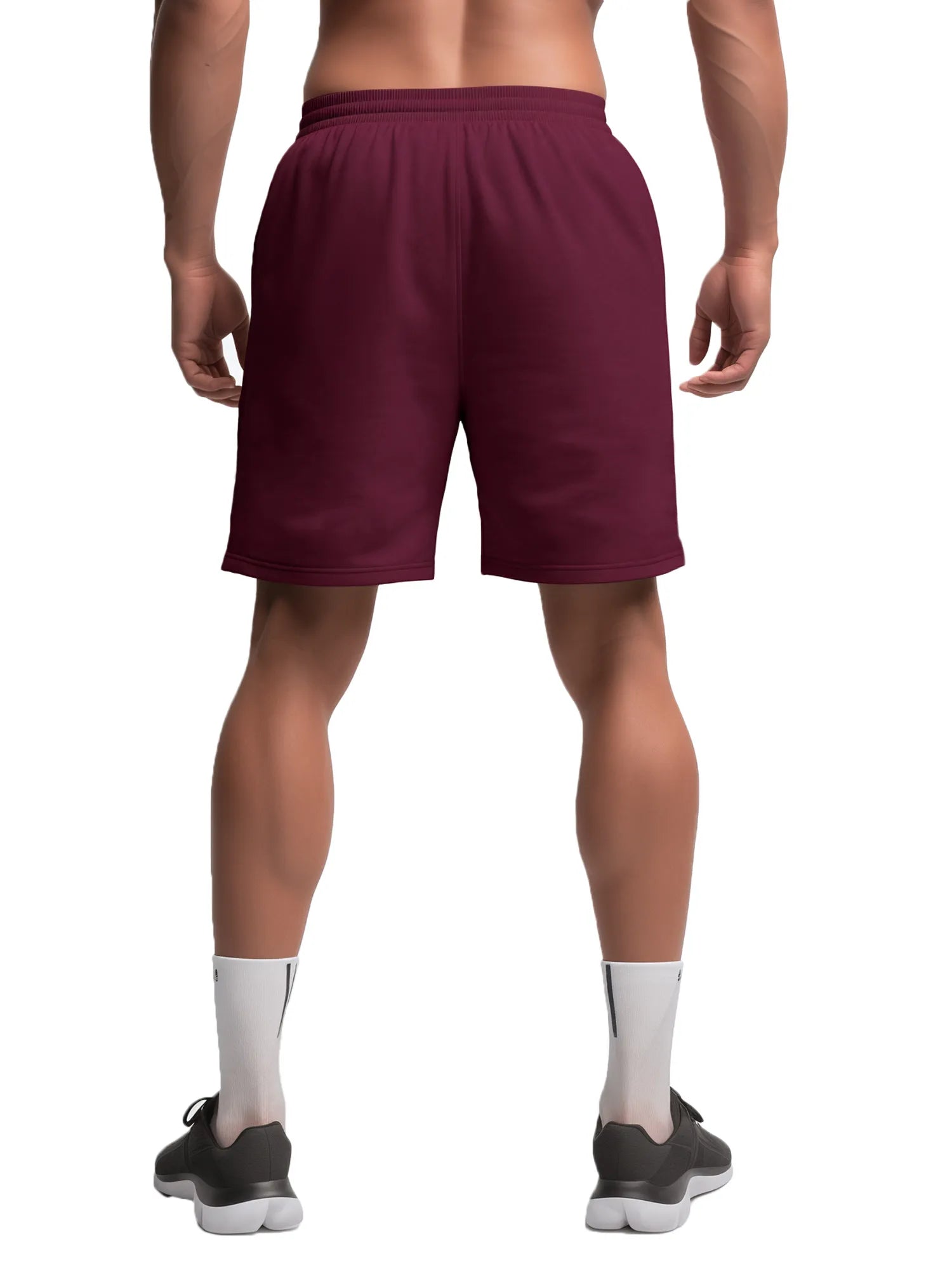 Maroon Cotton Mens Shorts