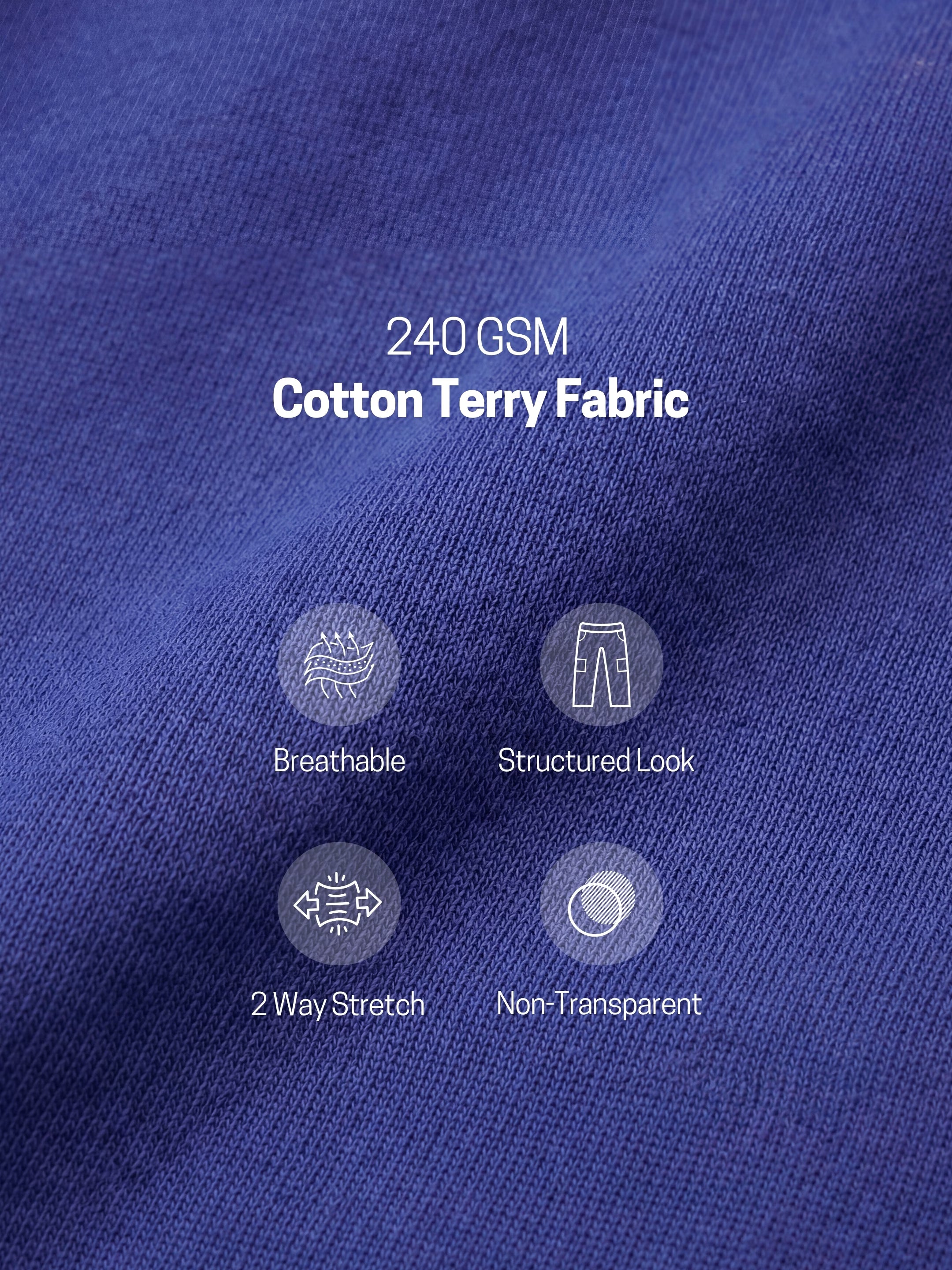 Royal Blue Cargo Joggers w/ 4 Pockets