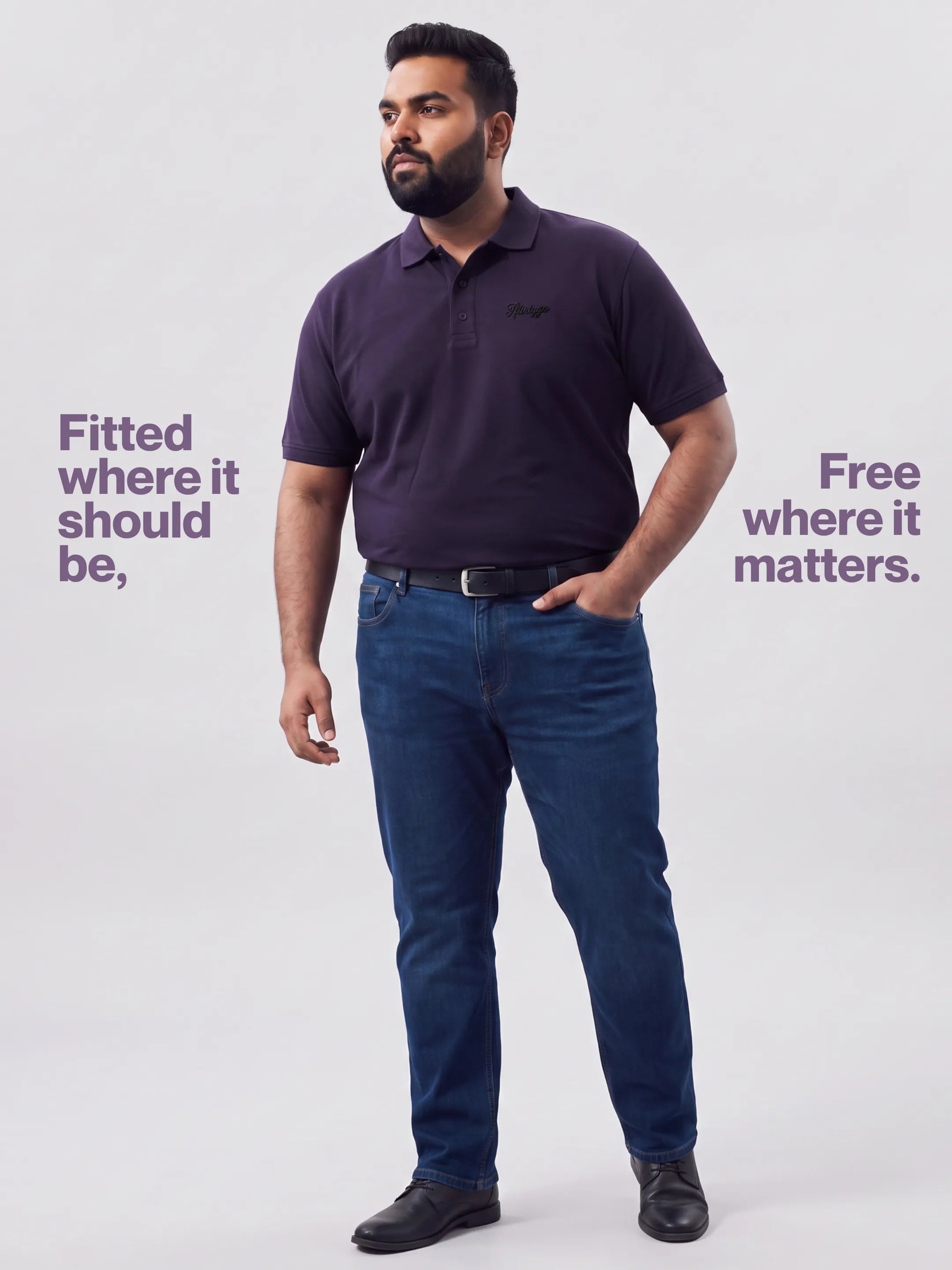 Deep Plum Men's PurEase Core Polo