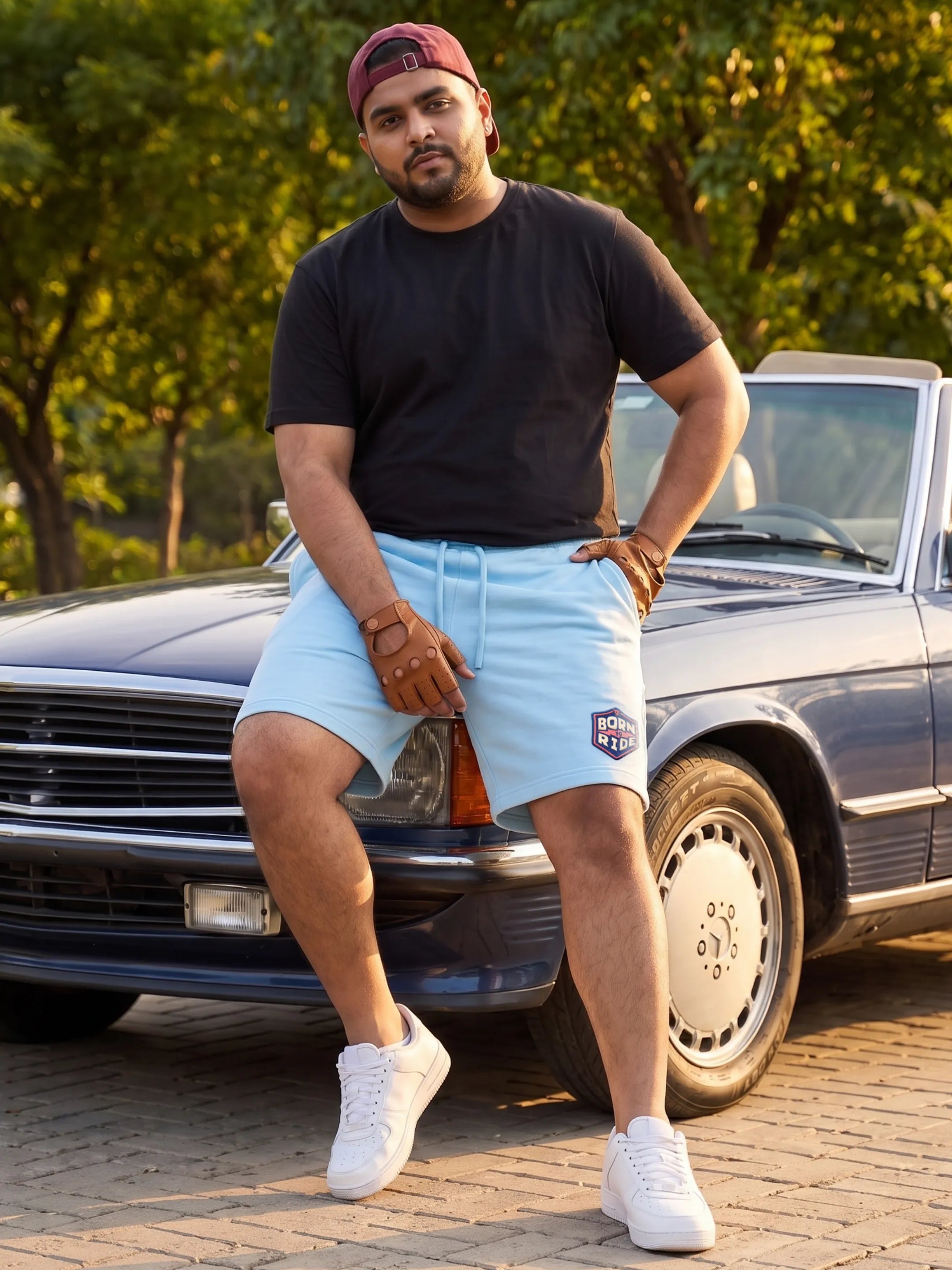 Born to Ride Cotton Mens Shorts