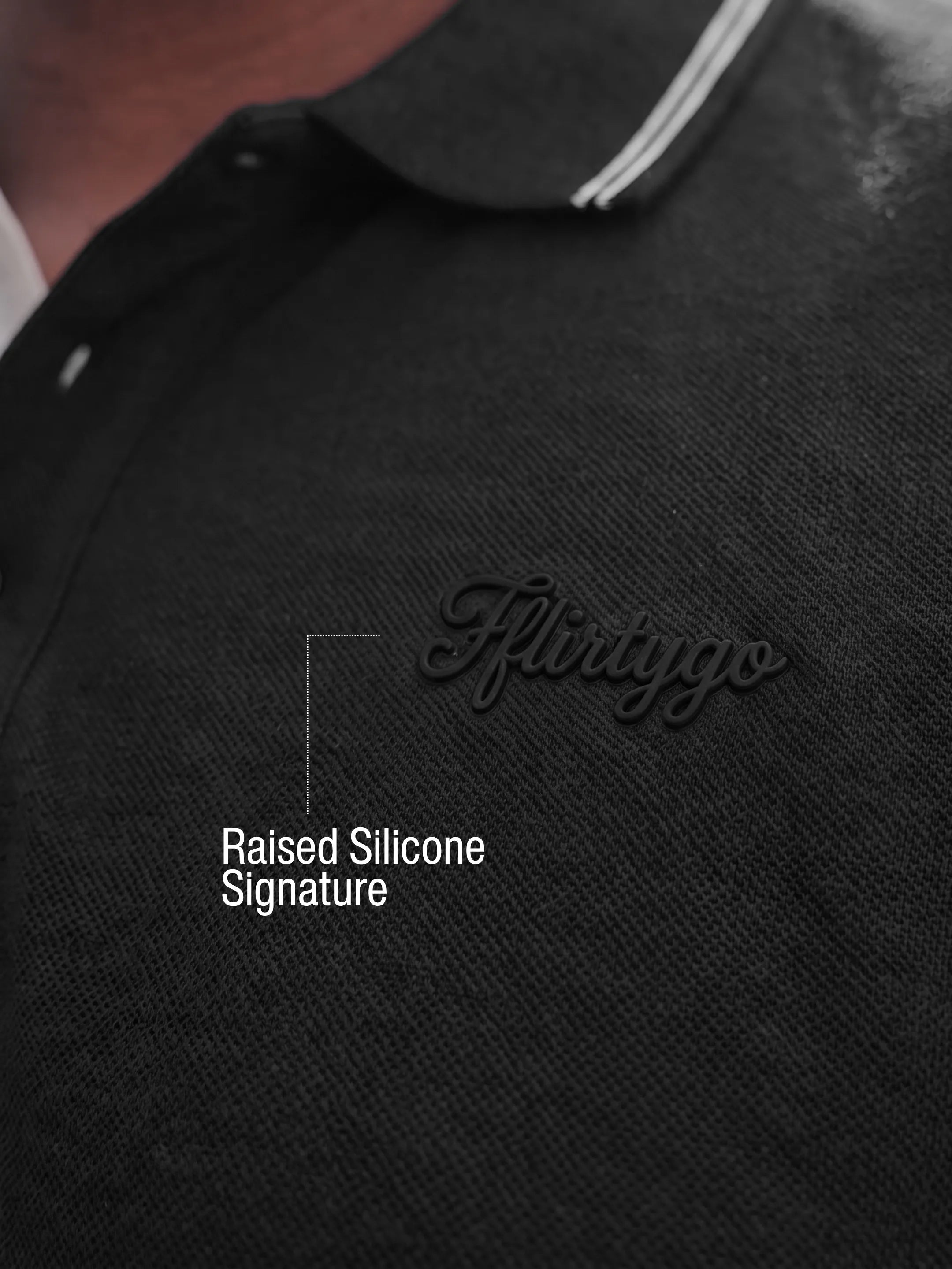 Tuxedo Black Men's PurEase Elevated Polo