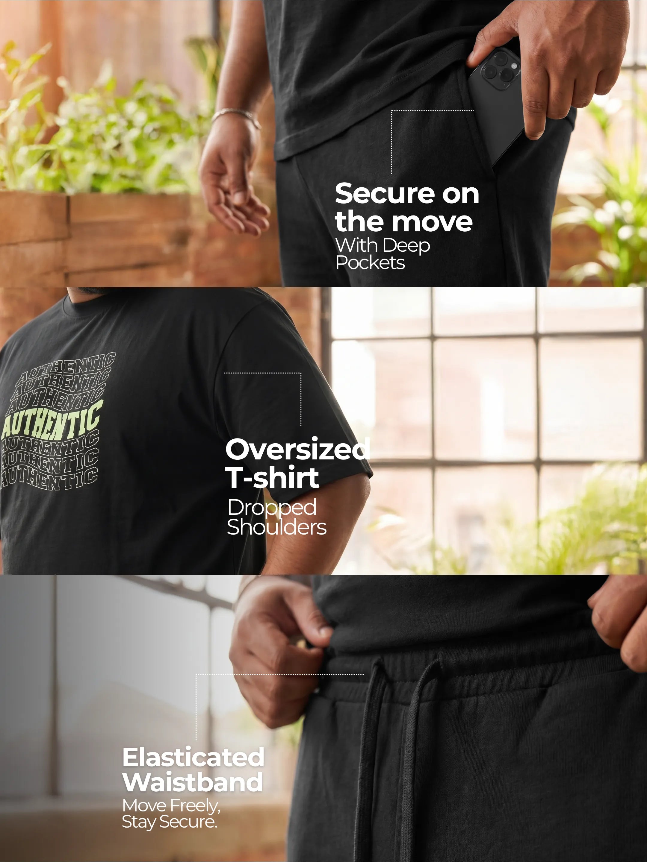 Authentic Cotton Men's Oversized Coord Sets