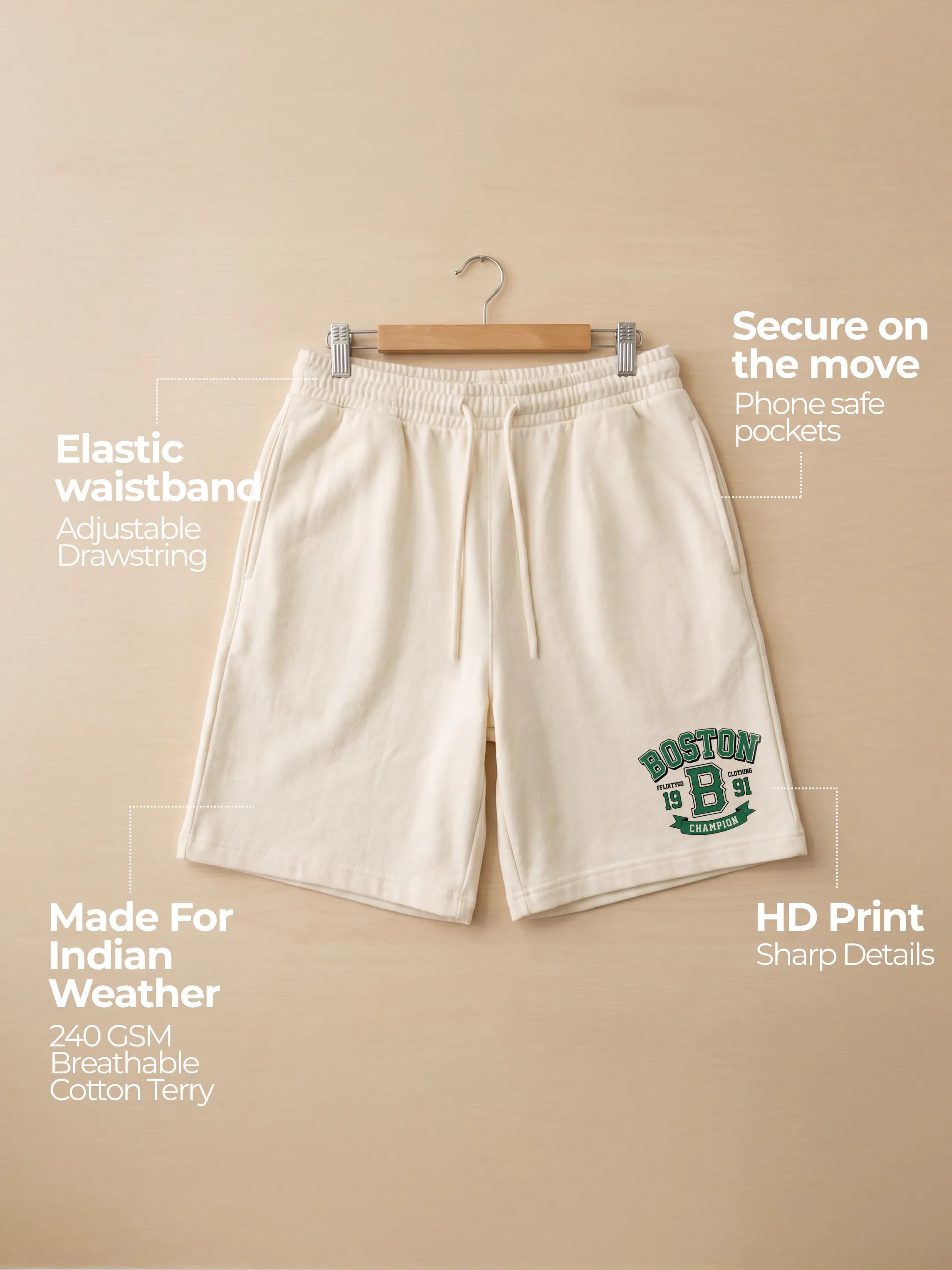 Boston Cotton Mens Shorts